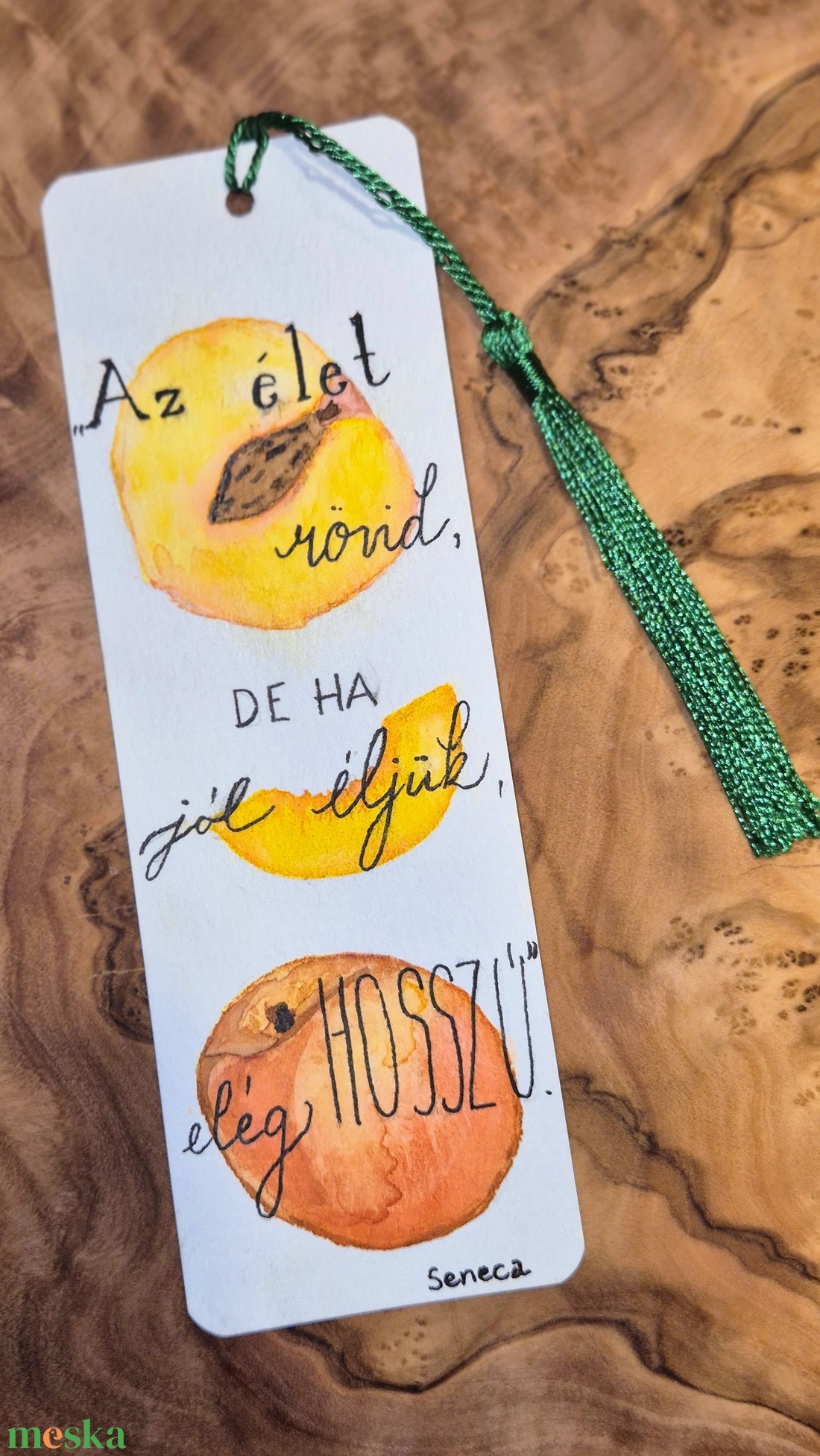 Barackos könyvjelző - könyv & zene - könyvjelző - Meska.hu