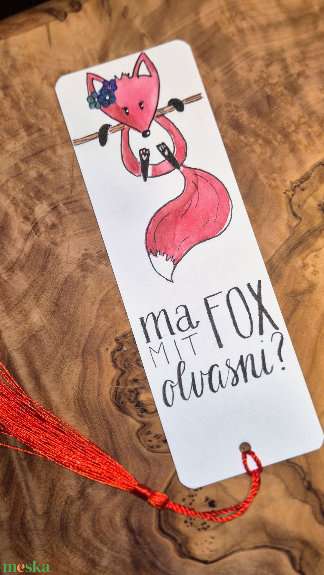 Rókás könyvjelző - könyv & zene - könyvjelző - Meska.hu