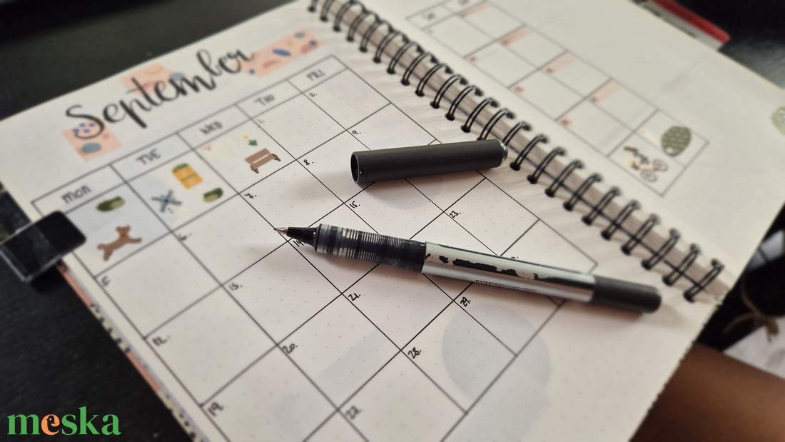 Határidőnapló - kézzel készített - otthon & életmód - papír, írószer - naptár & tervező - Meska.hu