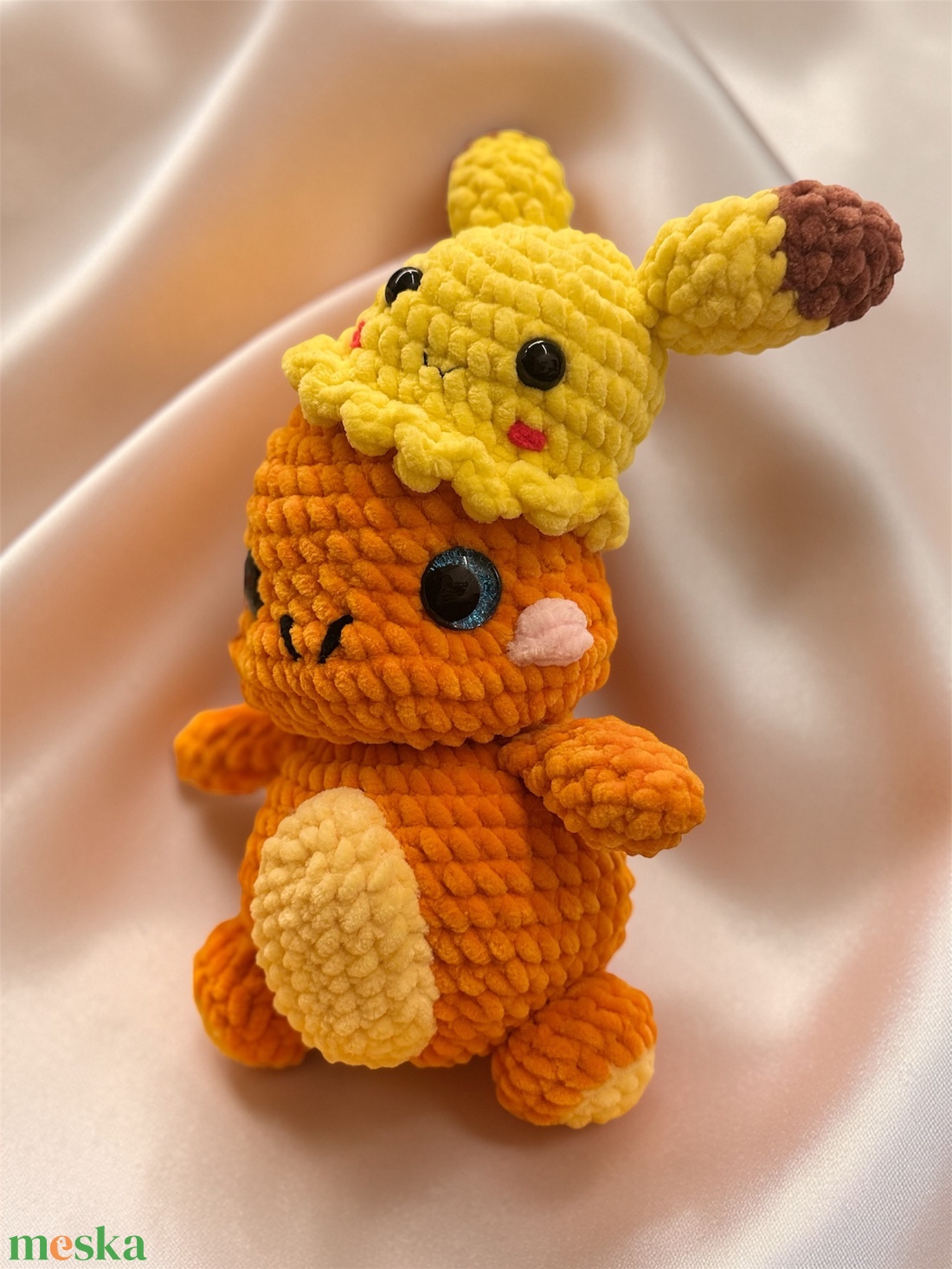 Nova the Flame Keeper � kézzel horgolt sárkány plüss - játék & sport - plüssállat & játékfigura - plüss sárkány - Meska.hu