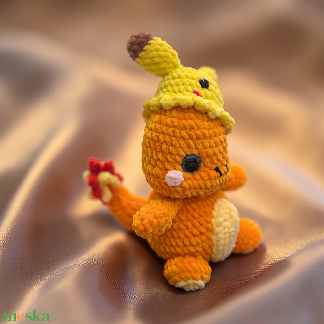 Nova the Flame Keeper � kézzel horgolt sárkány plüss - játék & sport - plüssállat & játékfigura - plüss sárkány - Meska.hu