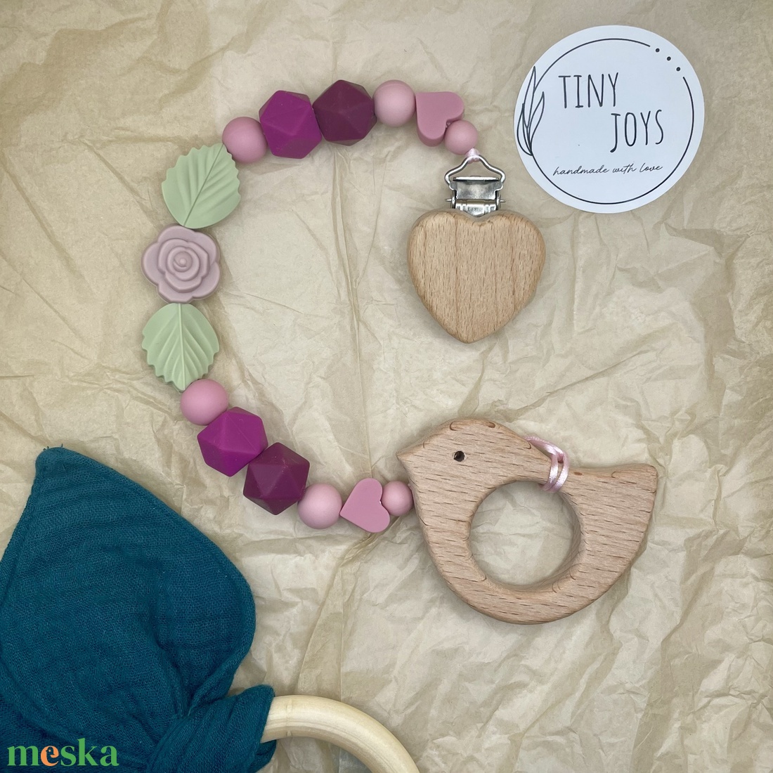 Madárkás rágcsalánc - játék & sport - 3 éves kor alattiaknak - rágcsalánc - Meska.hu