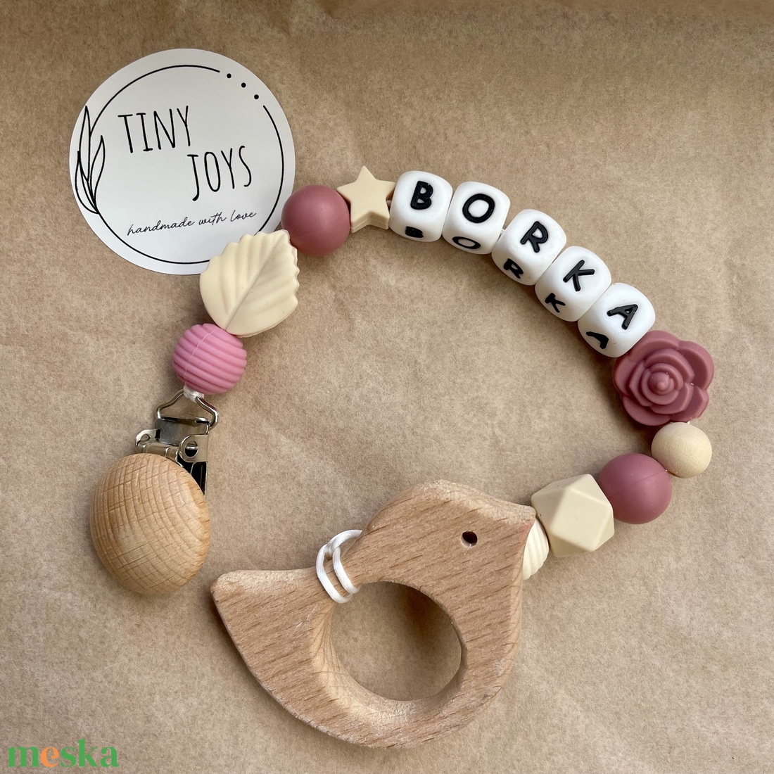 Ébredő tavasz - madárkás rágcsalánc  - játék & sport - 3 éves kor alattiaknak - rágcsalánc - Meska.hu