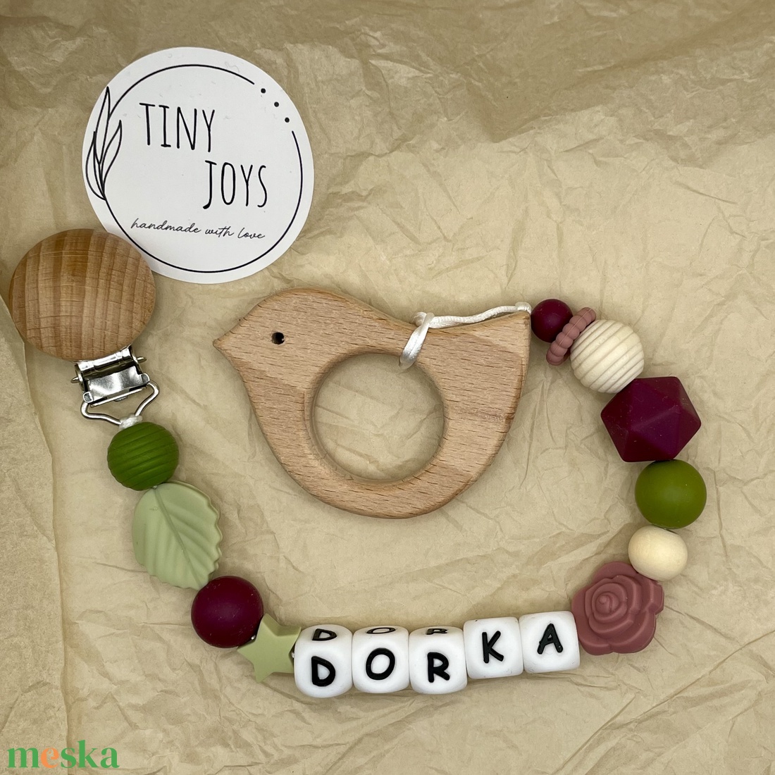 Bogyólugas rágcsalánc  - játék & sport - 3 éves kor alattiaknak - rágcsalánc - Meska.hu