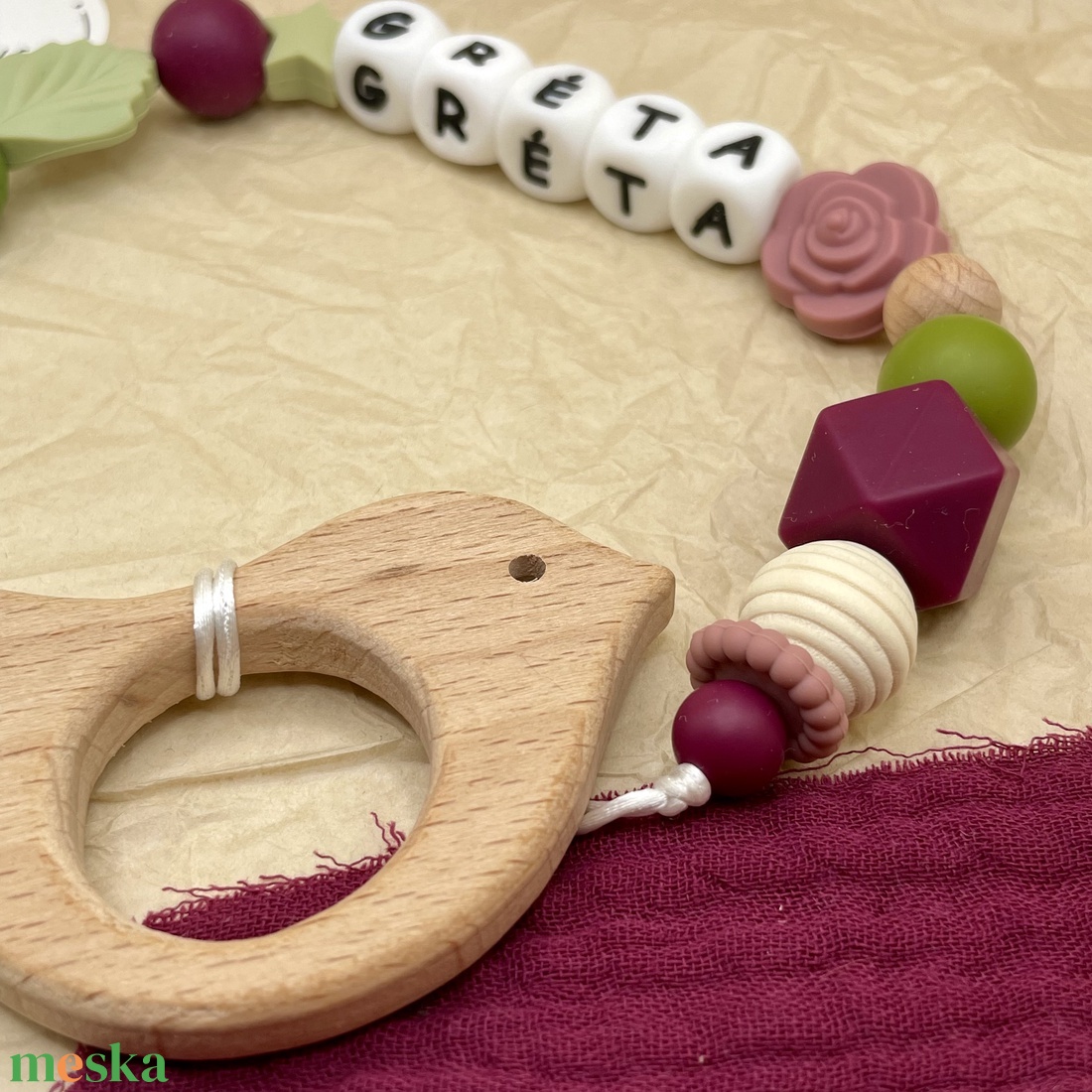 Bogyólugas rágcsalánc  - játék & sport - 3 éves kor alattiaknak - rágcsalánc - Meska.hu