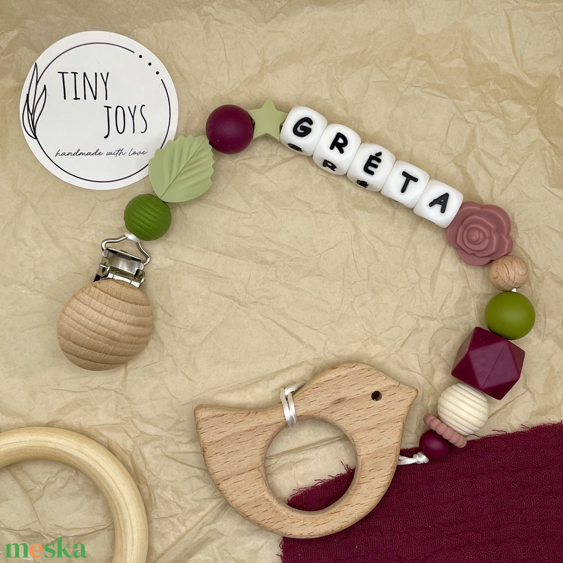 Bogyólugas rágcsalánc  - játék & sport - 3 éves kor alattiaknak - rágcsalánc - Meska.hu