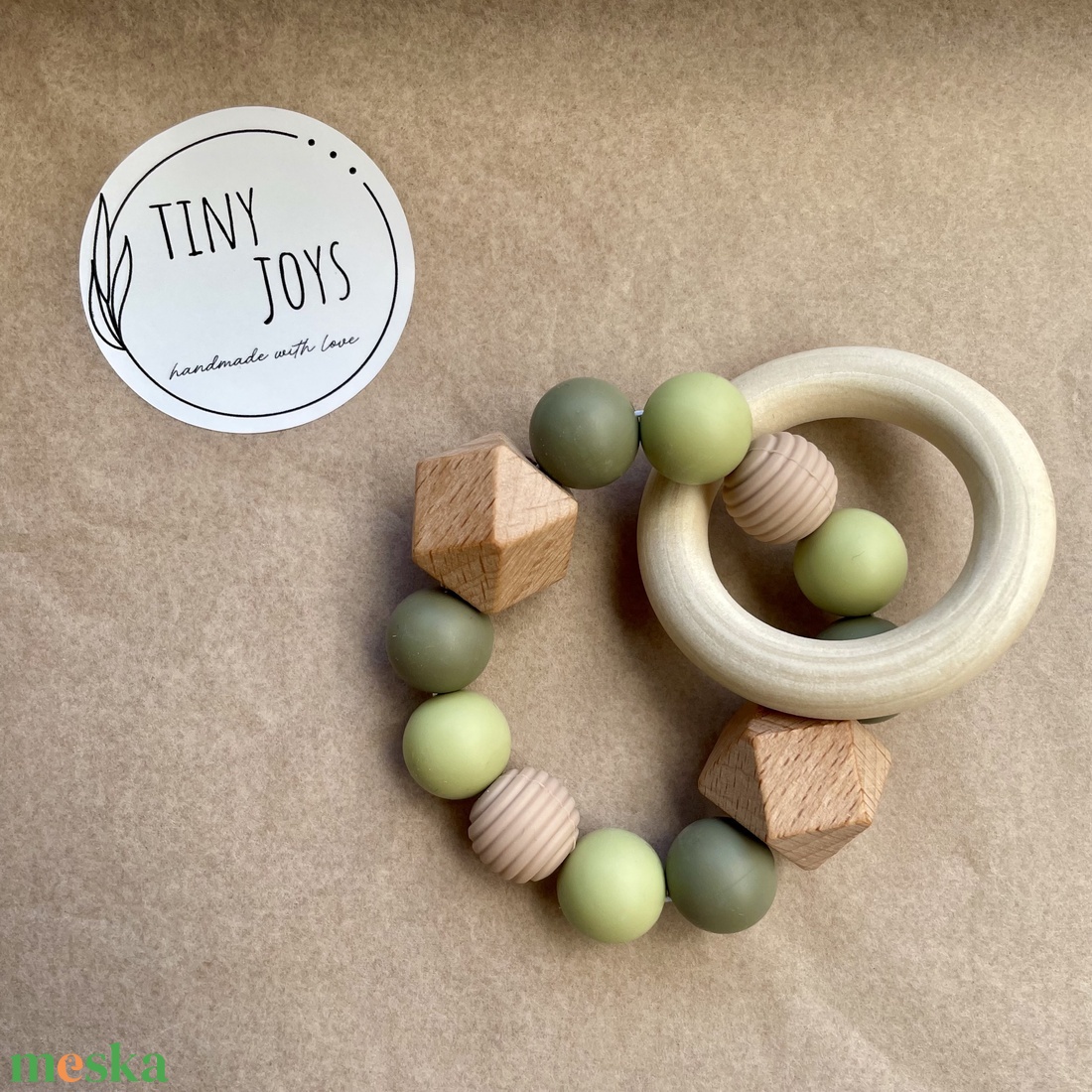 Ébredő tavasz - zöld rágóka - játék & sport - 3 éves kor alattiaknak - rágcsalánc - Meska.hu