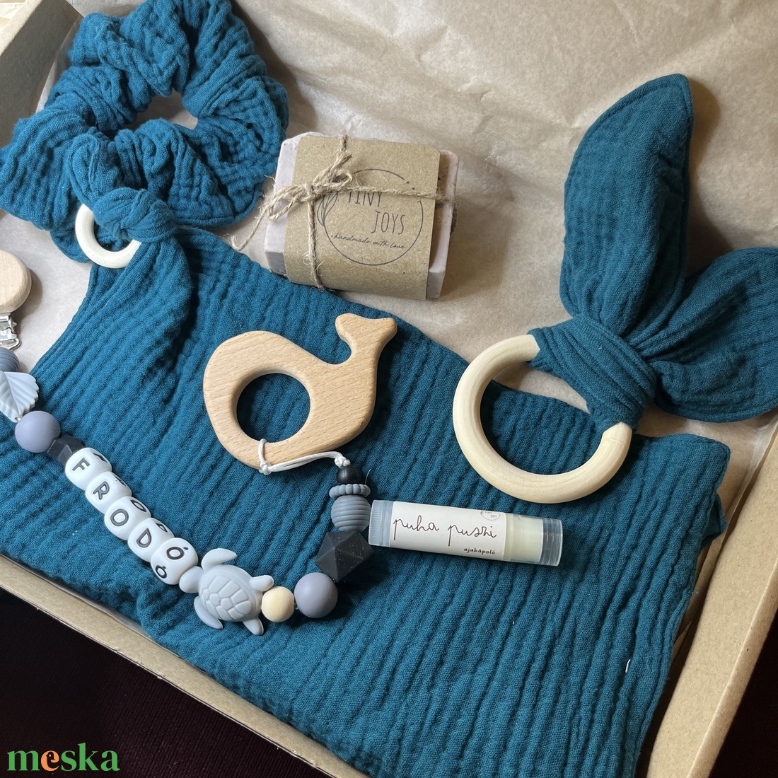 Boldog Anya � Boldog Baba MEDIUM BOX - Hullámok Csendje Kollekció - játék & sport - babalátogató ajándékcsomag - Meska.hu