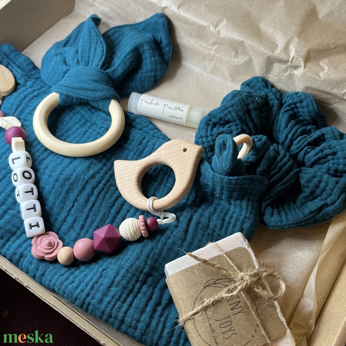 Boldog Anya � Boldog Baba MEDIUM BOX - Aranyló homok kollekció - játék & sport - babalátogató ajándékcsomag - Meska.hu