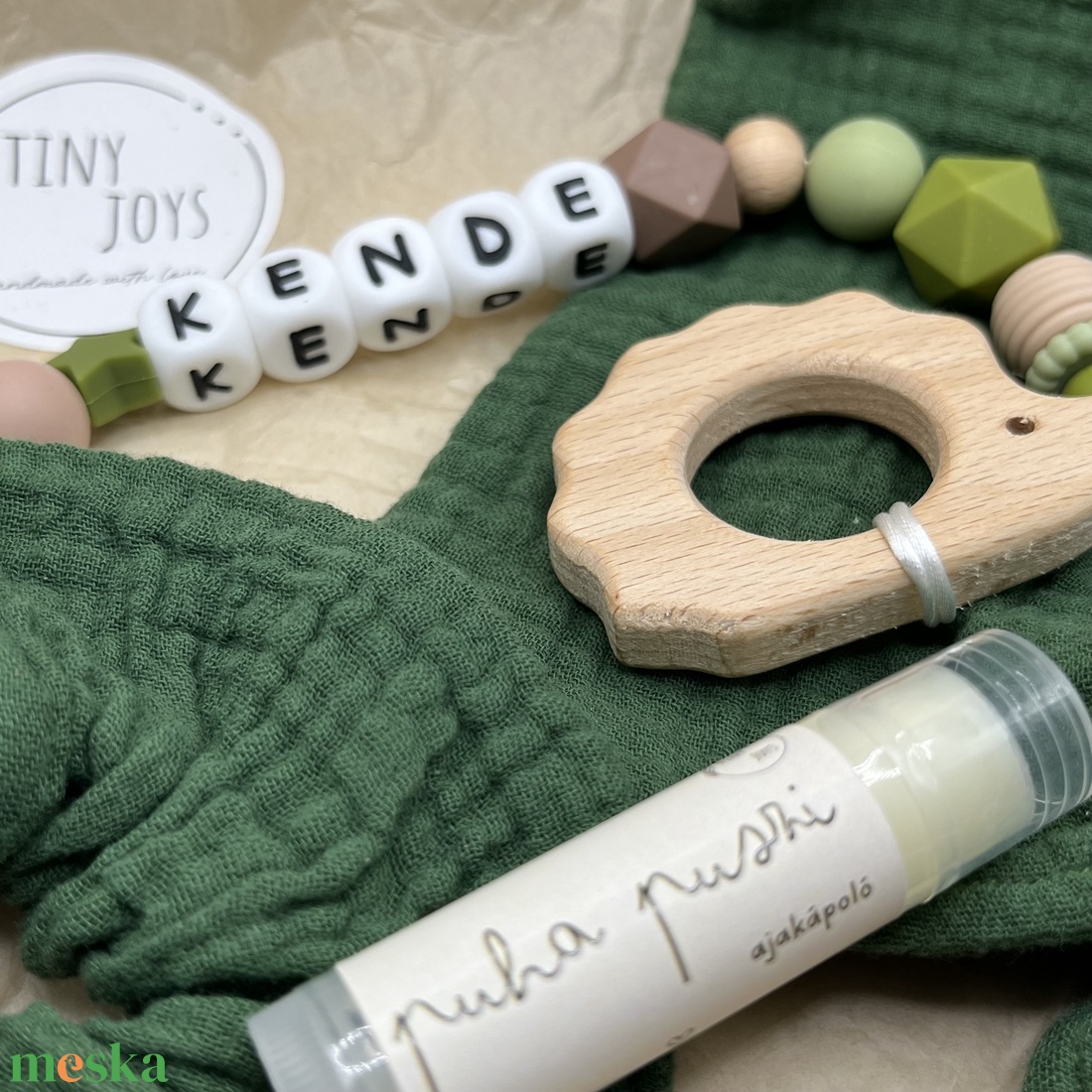 Boldog Anya � Boldog Baba MEDIUM BOX - Erdők zöldje kollekció - játék & sport - babalátogató ajándékcsomag - Meska.hu