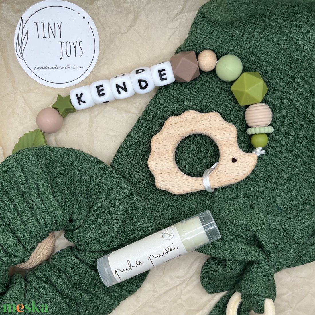 Boldog Anya � Boldog Baba Basic BOX - Erdők zöldje kollekció - játék & sport - babalátogató ajándékcsomag - Meska.hu