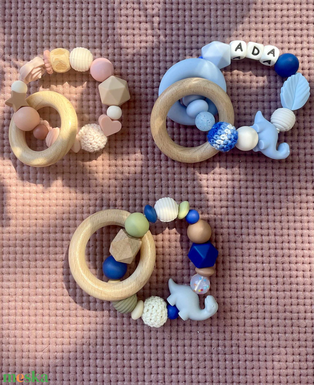 Egyedi rágcsakarkötő - baba - mama - baba játékok - rágóka - Meska.hu