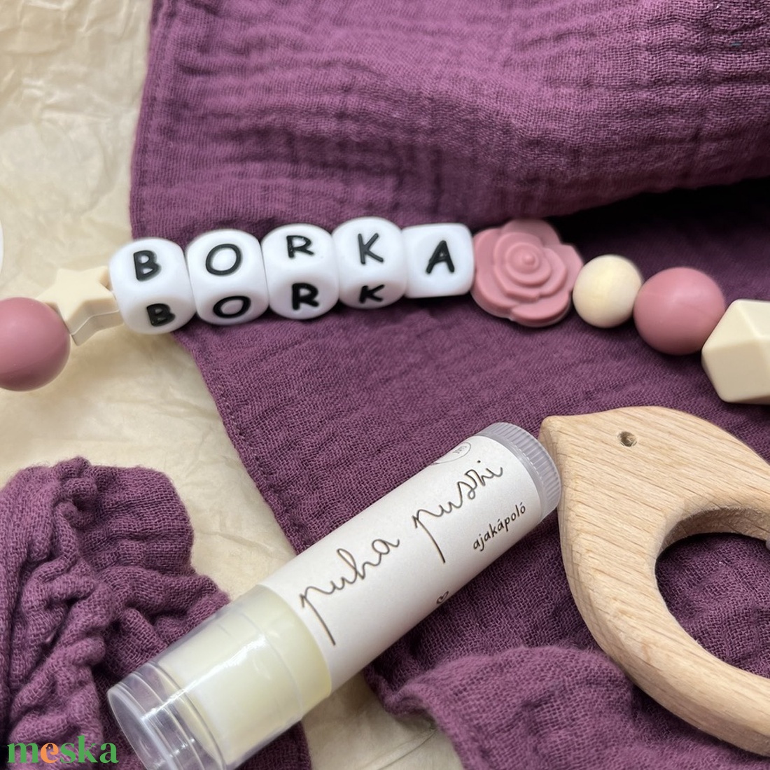 Egyedi rágcsalánc - baba - mama - baba játékok - rágóka - Meska.hu