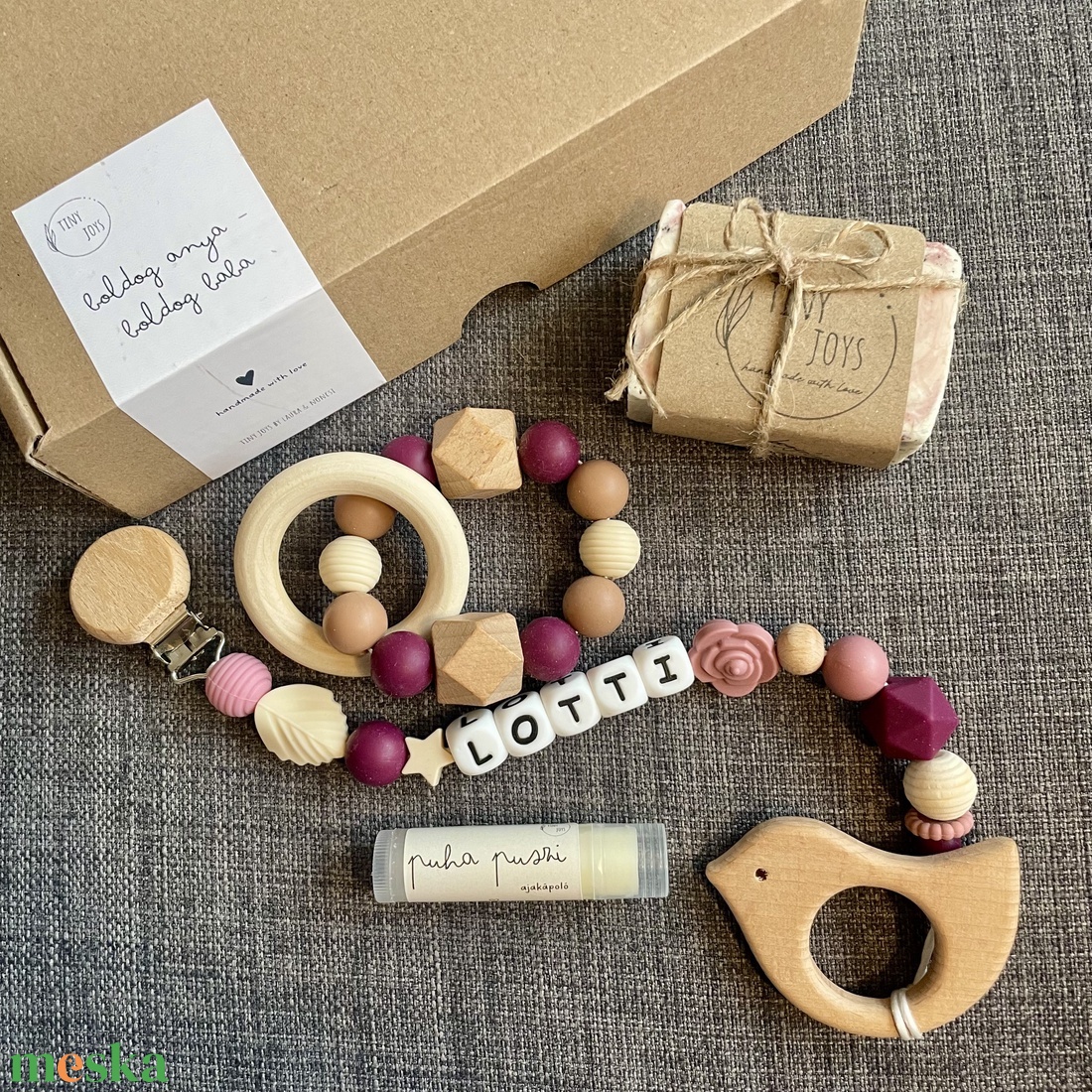 BabaMama care box - naplemete - baba - mama - baba játékok - cumilánc - Meska.hu