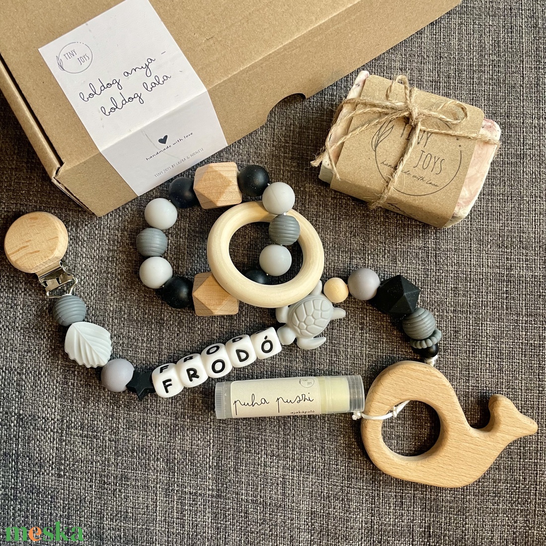 BabaMama care box - szikla - baba - mama - baba játékok - cumilánc - Meska.hu