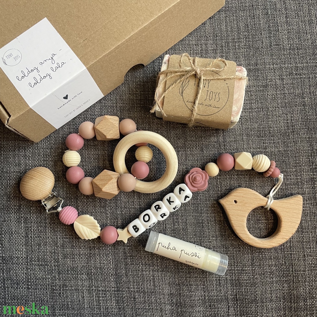 BabaMama care box -  virágba borulás - baba - mama - baba játékok - cumilánc - Meska.hu