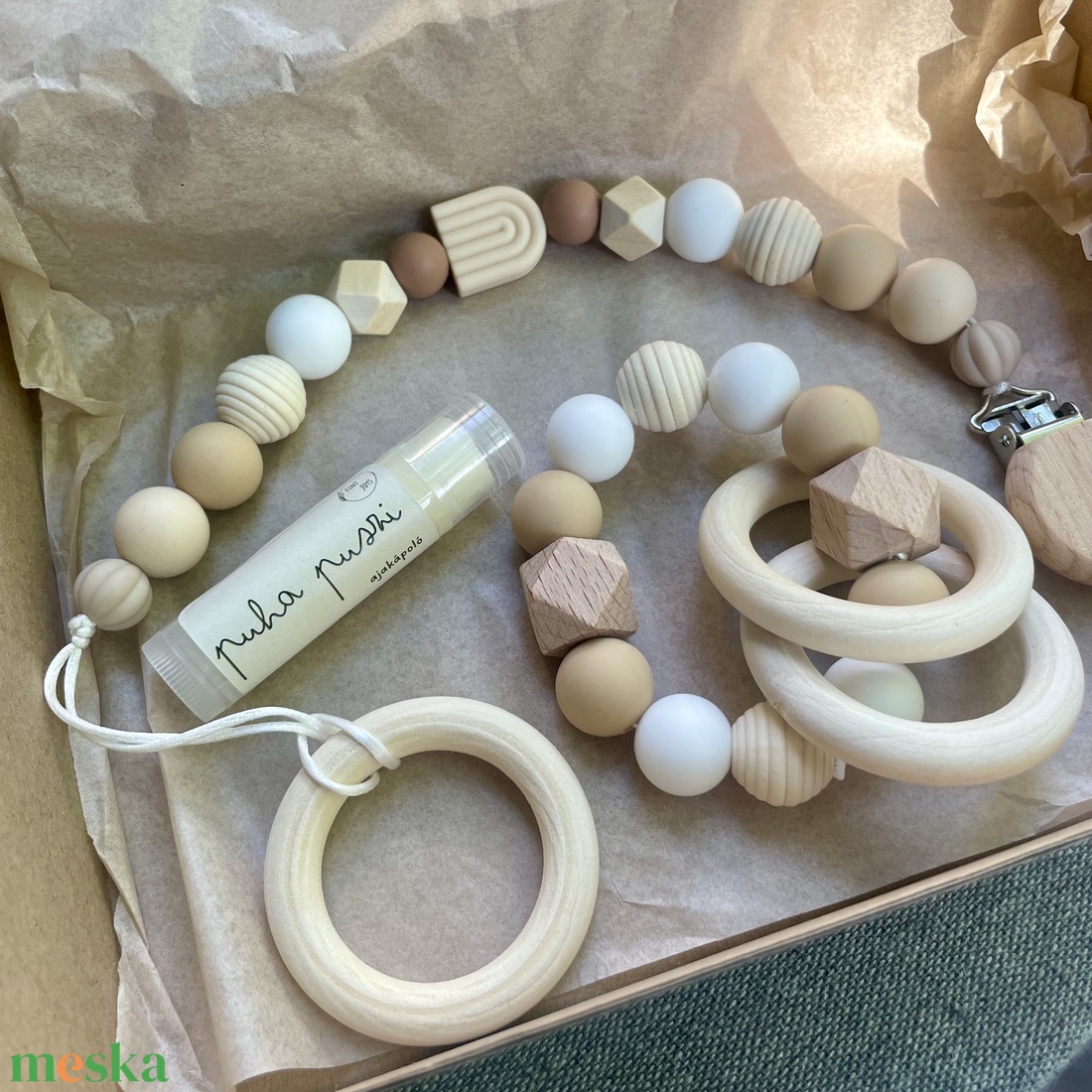Gender reveal ajándékcsomag - baba - mama - babalátogató ajándékcsomag - Meska.hu