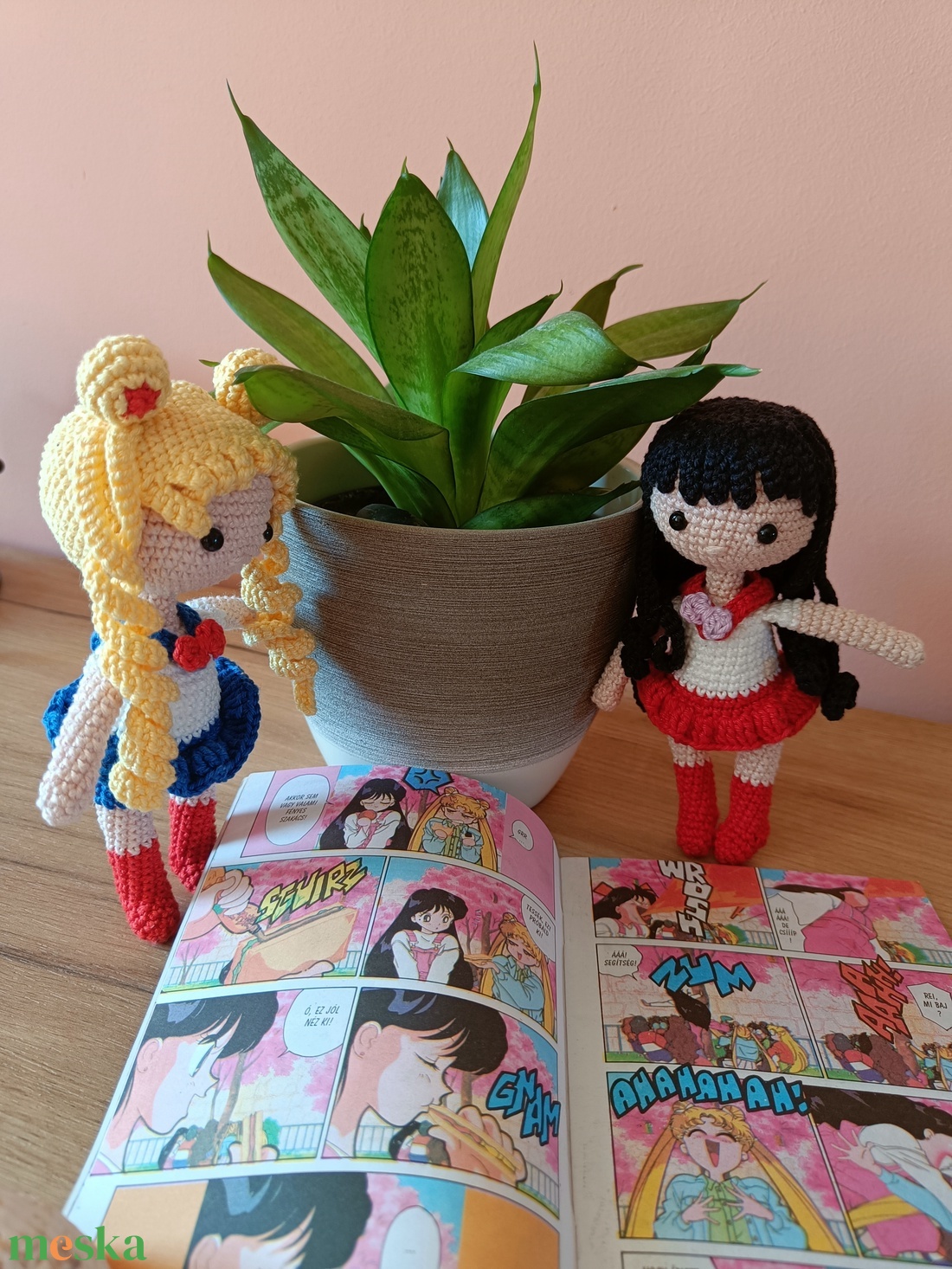 Amigurumi japán mesefigura - SailorMoon - játék & sport - plüssállat & játékfigura - plüss mesefigurák - Meska.hu