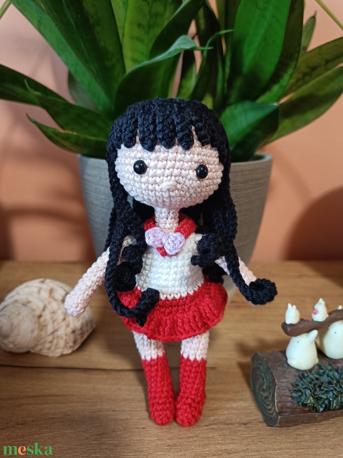 Amigurumi japán mesefigura - SailorMars - játék & sport - plüssállat & játékfigura - plüss mesefigurák - Meska.hu