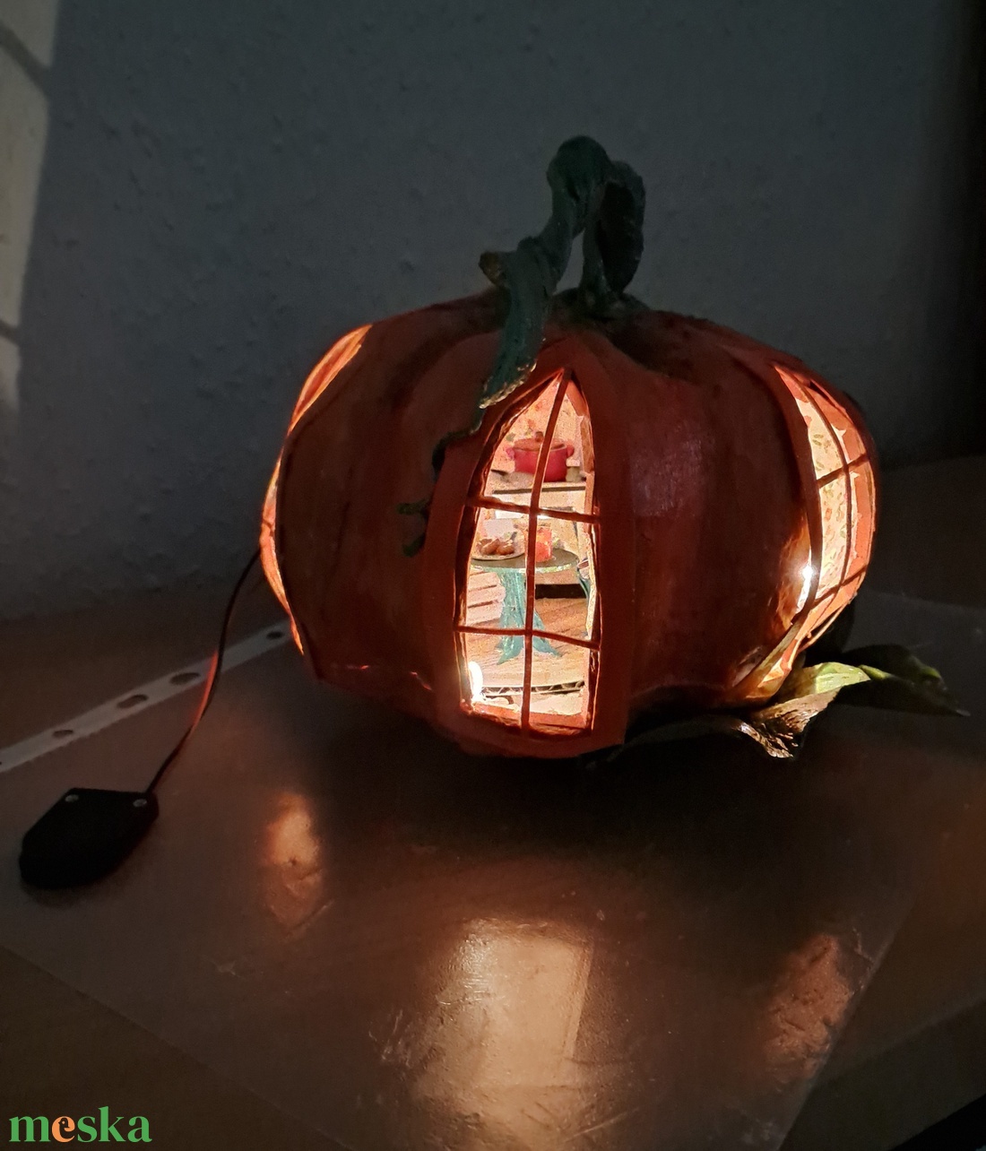 Halloweeni tök világítással -  - Meska.hu Halloweeni tök világítással -  - Meska.hu