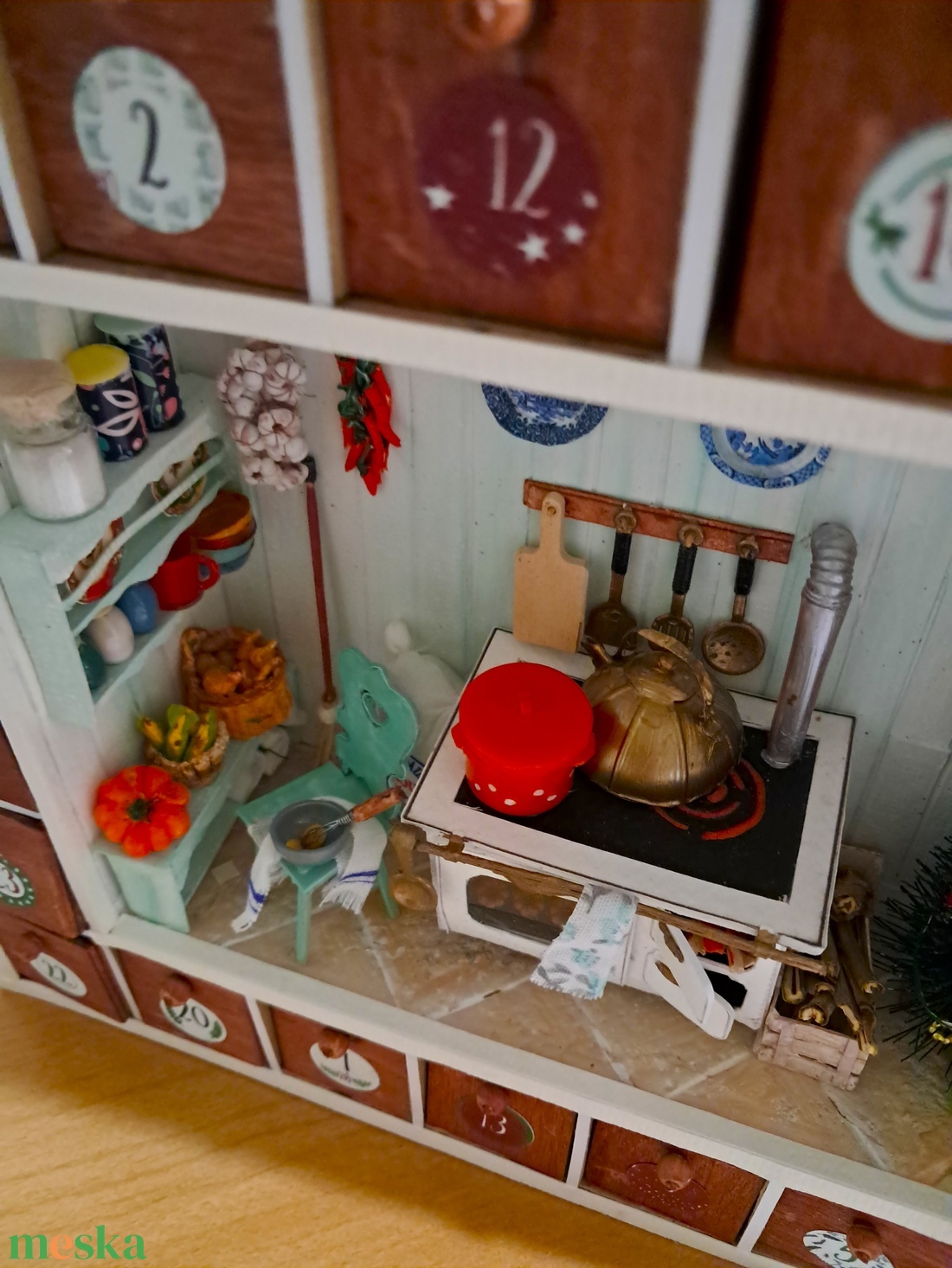 Adventi naptár világítással  - karácsony - adventi díszek - adventi naptár - Meska.hu