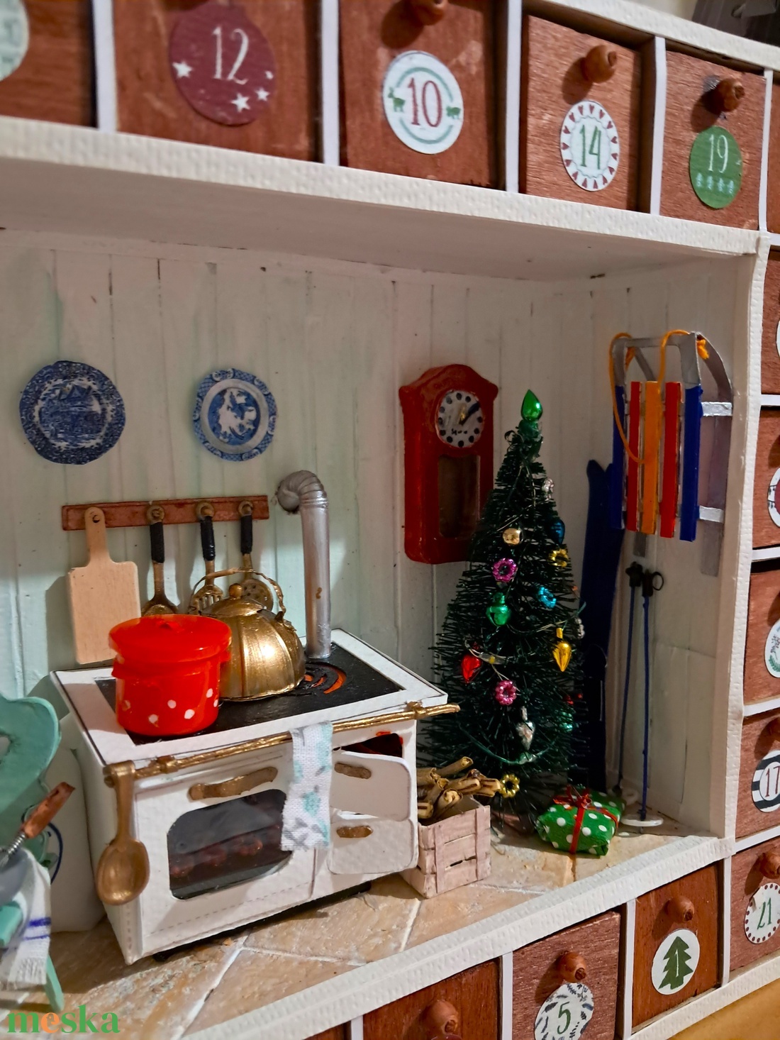 Adventi naptár világítással  - karácsony - adventi díszek - adventi naptár - Meska.hu