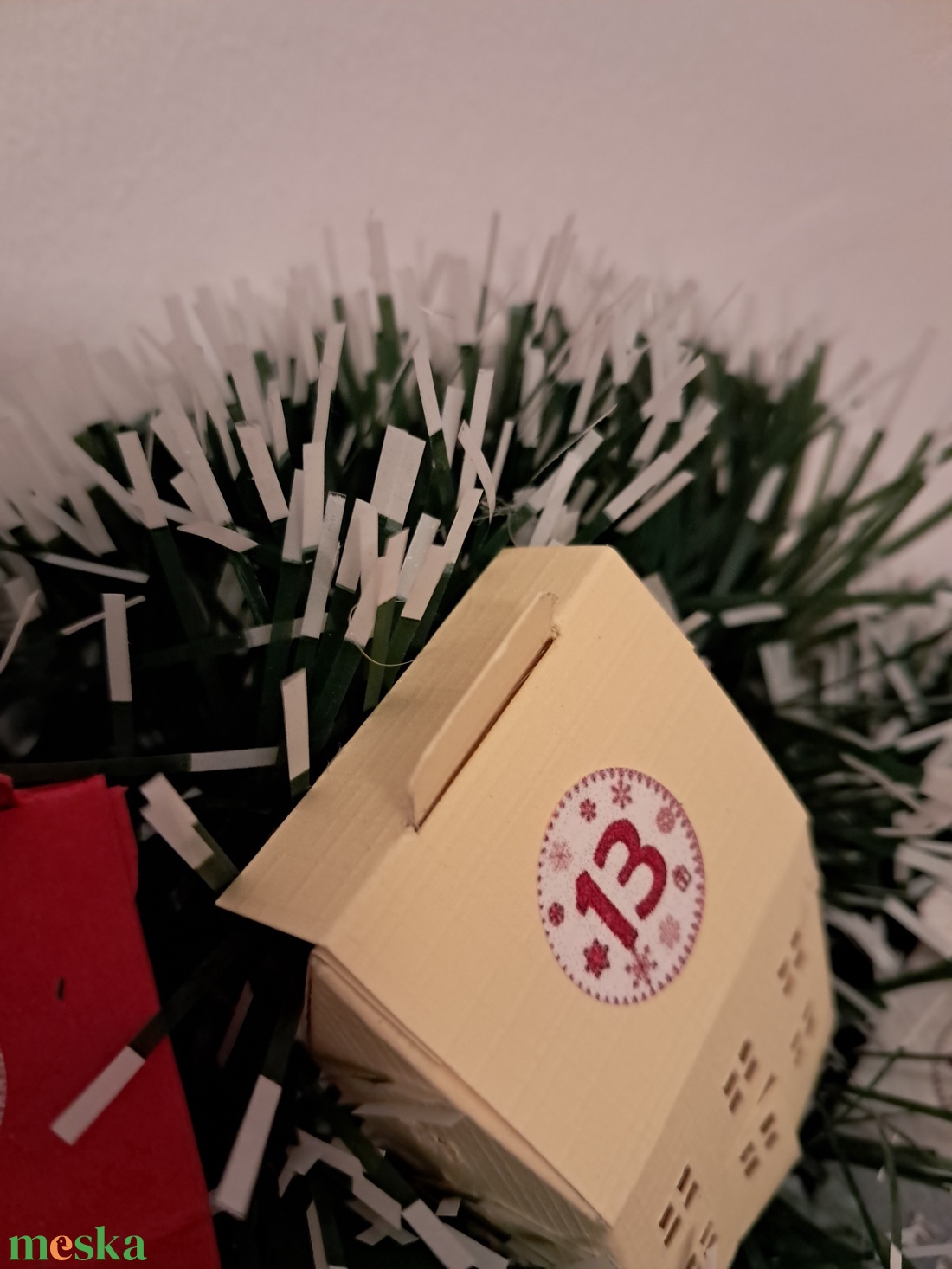 Adventi koszorú és naptár egyben világítással - karácsony - adventi díszek - adventi naptár - Meska.hu