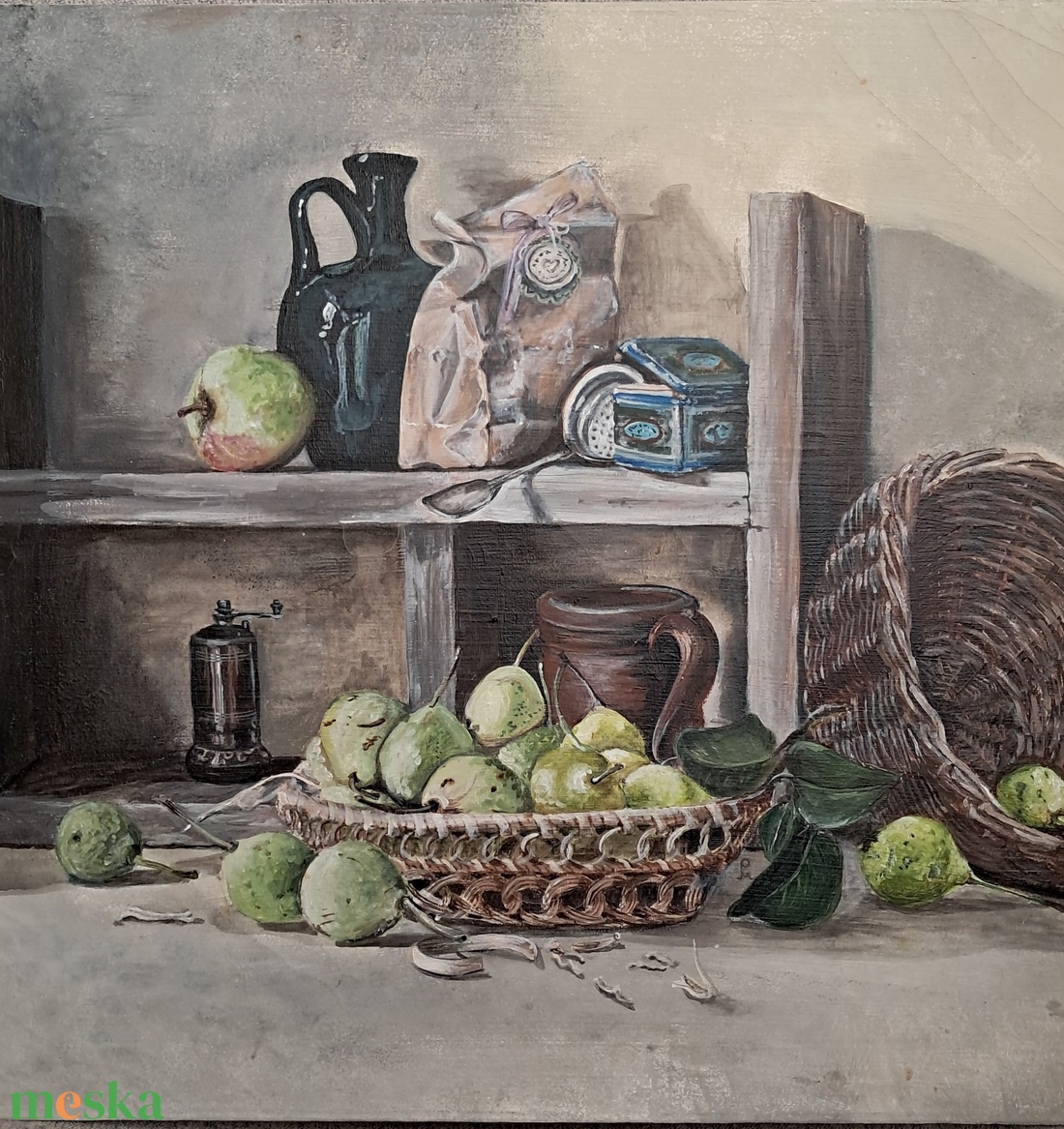 Konyhai sarok -  csendélet - művészet - festmény - akril - Meska.hu
