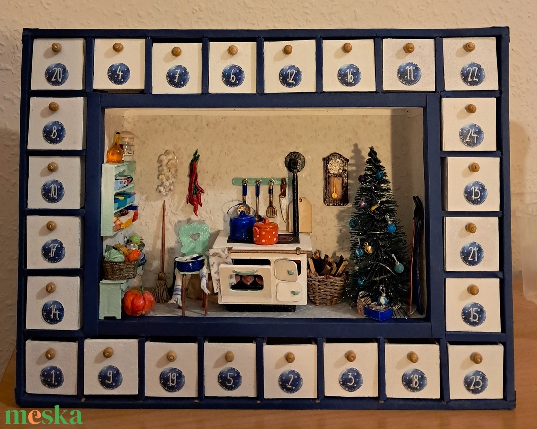 Adventi naptár világítással  - karácsony - adventi díszek - adventi naptár - Meska.hu