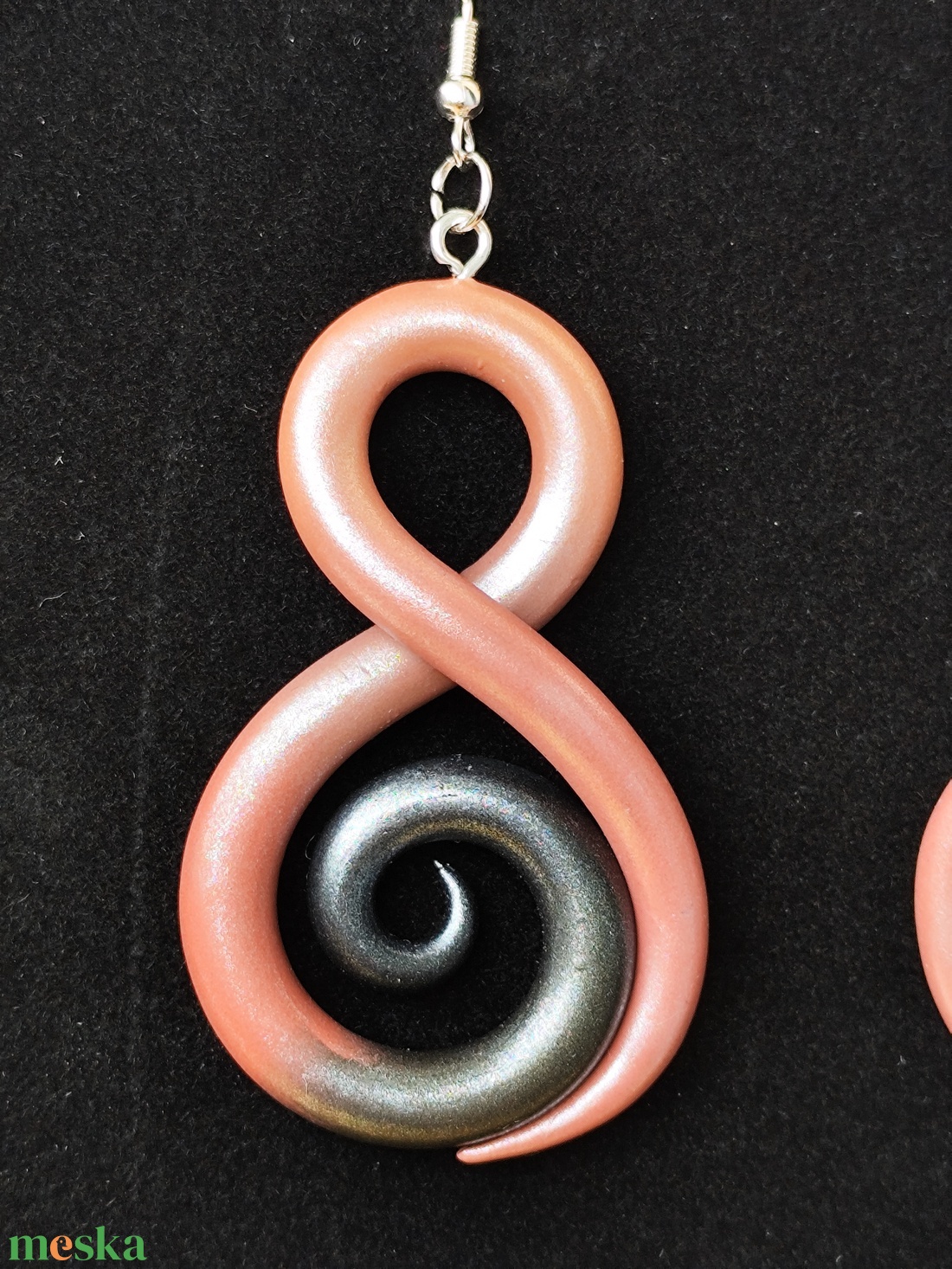 Csavart fülbevaló  - ékszer - fülbevaló - lógó fülbevaló - Meska.hu