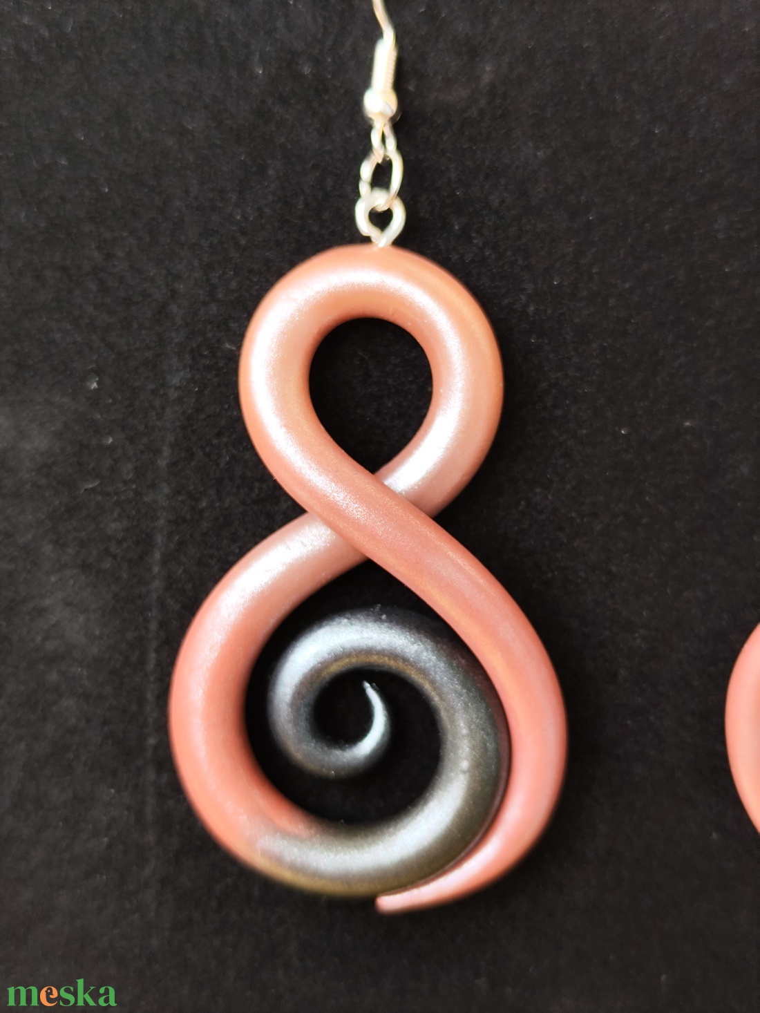 Csavart fülbevaló  - ékszer - fülbevaló - lógó fülbevaló - Meska.hu