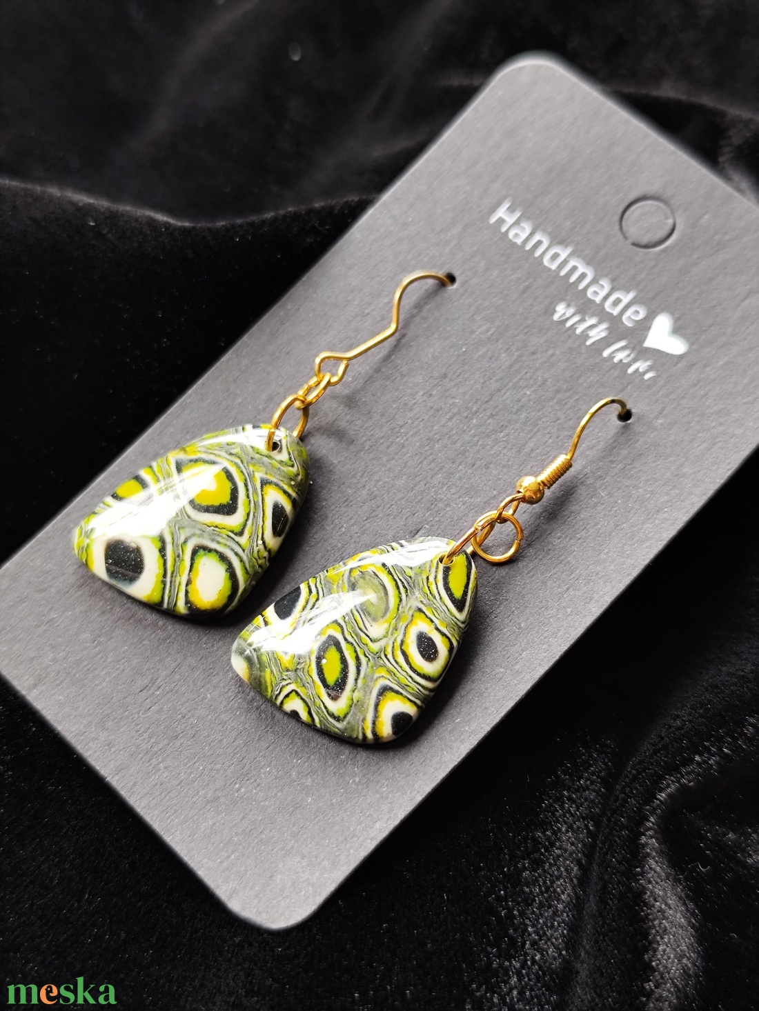 Teknős fülbevaló  - ékszer - fülbevaló - lógó fülbevaló - Meska.hu