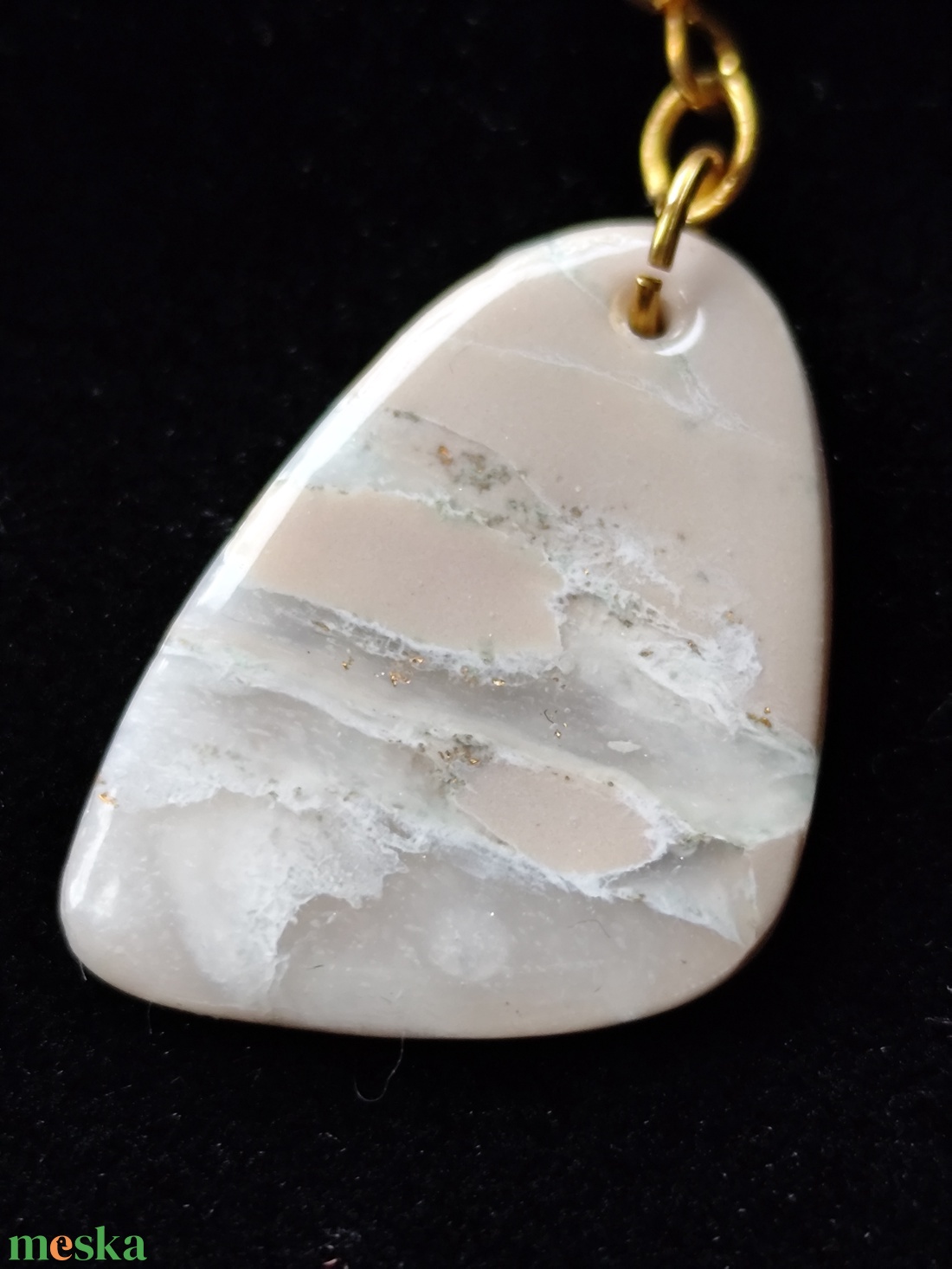 Ásvány hatású fülbevaló  - ékszer - fülbevaló - lógó fülbevaló - Meska.hu