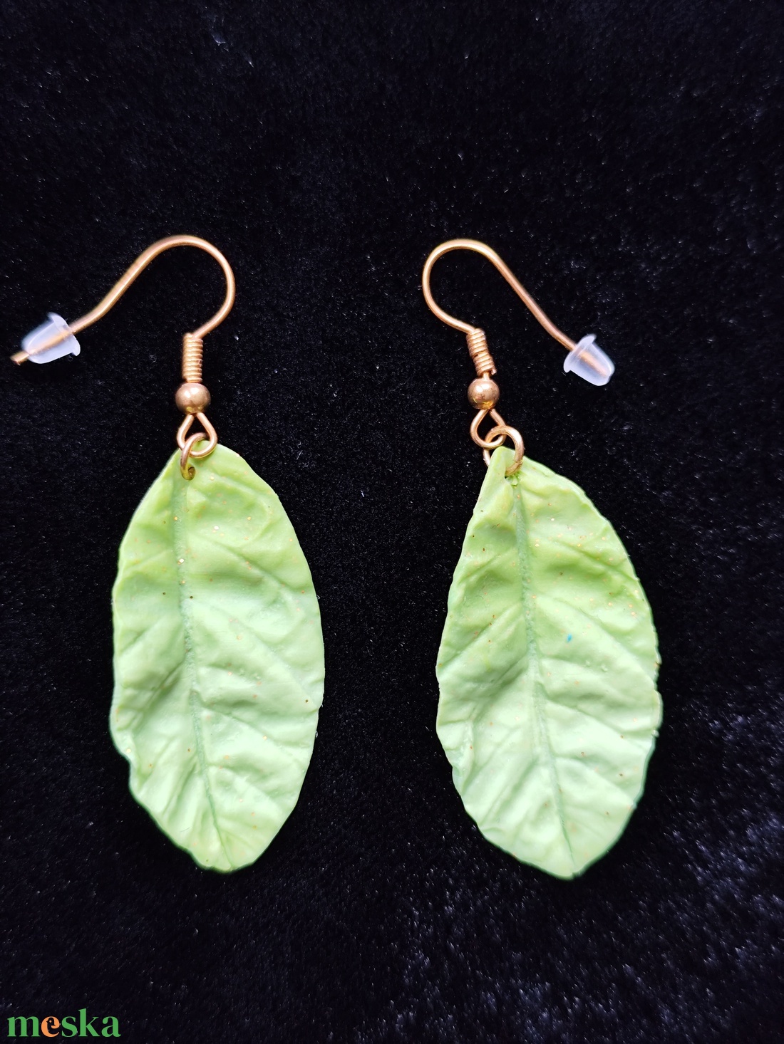 Levél fülbevaló  - ékszer - fülbevaló - lógó fülbevaló - Meska.hu