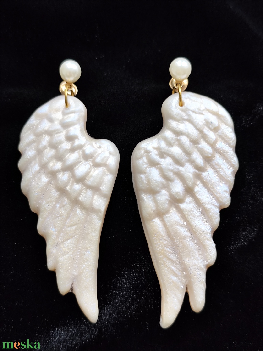 Angyalszárny fülbevaló  - ékszer - fülbevaló - lógó fülbevaló - Meska.hu