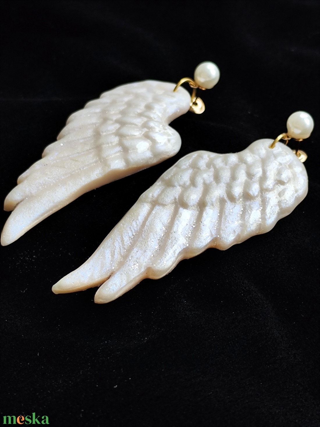 Angyalszárny fülbevaló  - ékszer - fülbevaló - lógó fülbevaló - Meska.hu