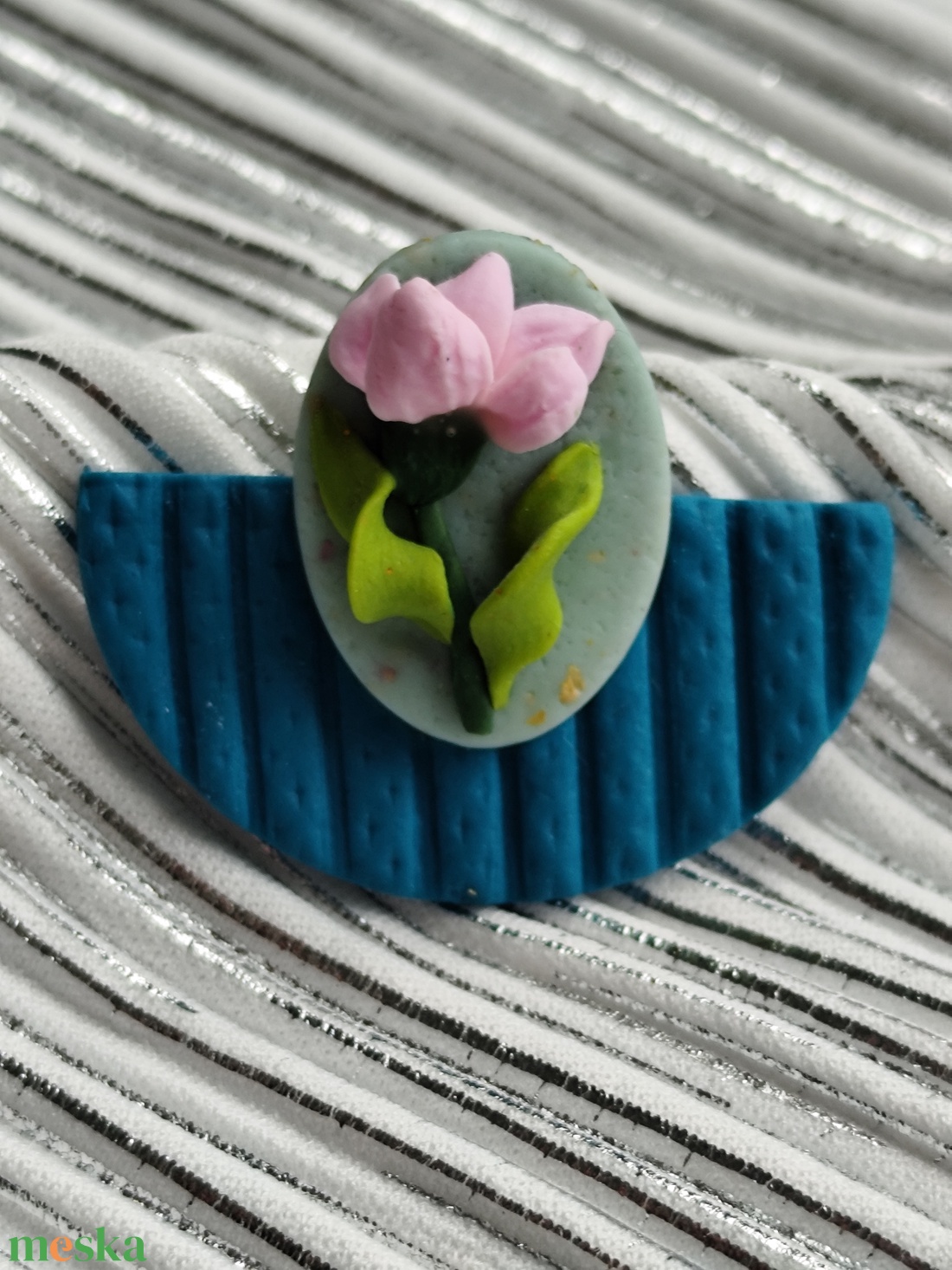 Virágos fülbevaló  - ékszer - fülbevaló - lógó fülbevaló - Meska.hu