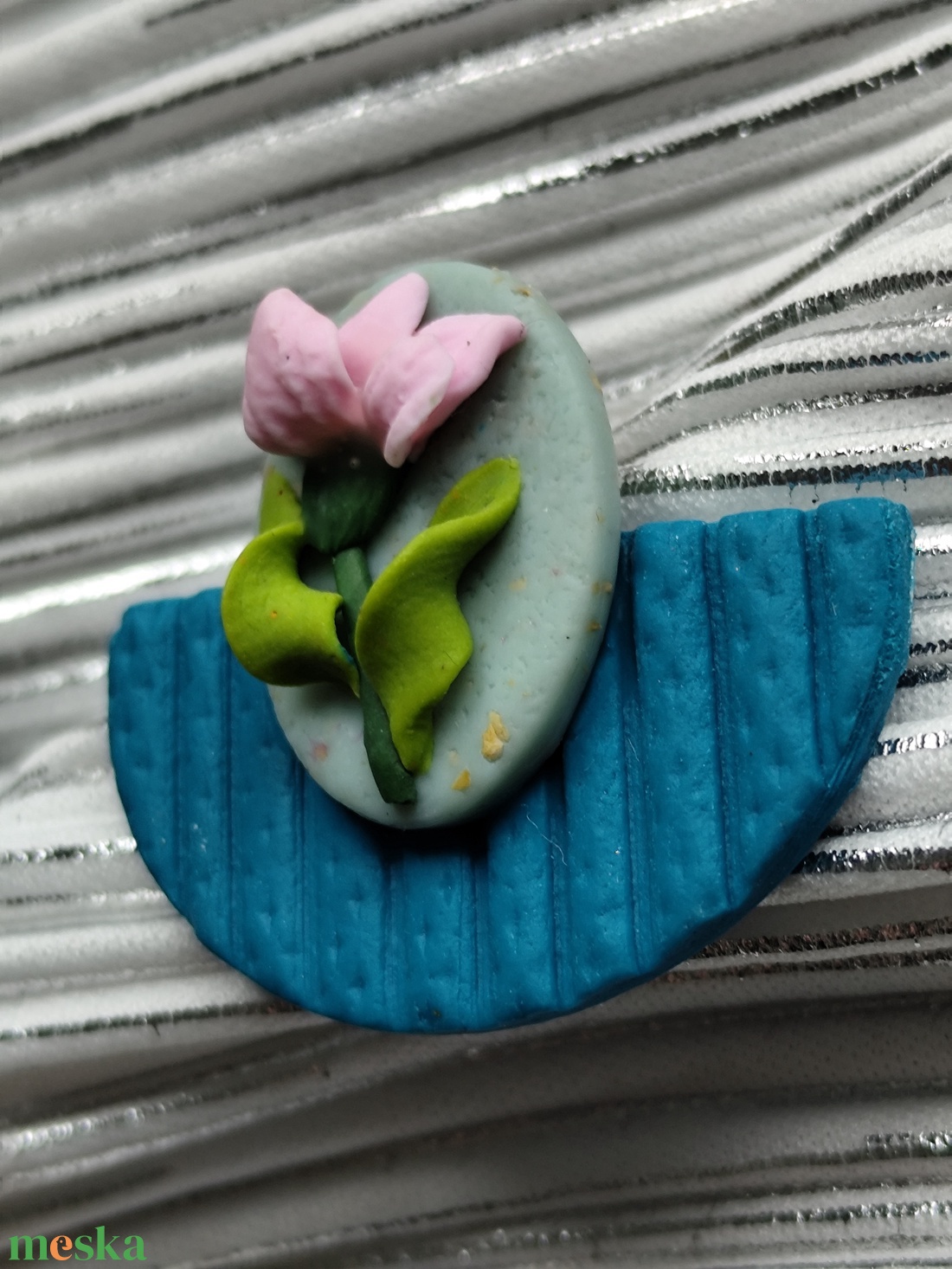 Virágos fülbevaló  - ékszer - fülbevaló - lógó fülbevaló - Meska.hu