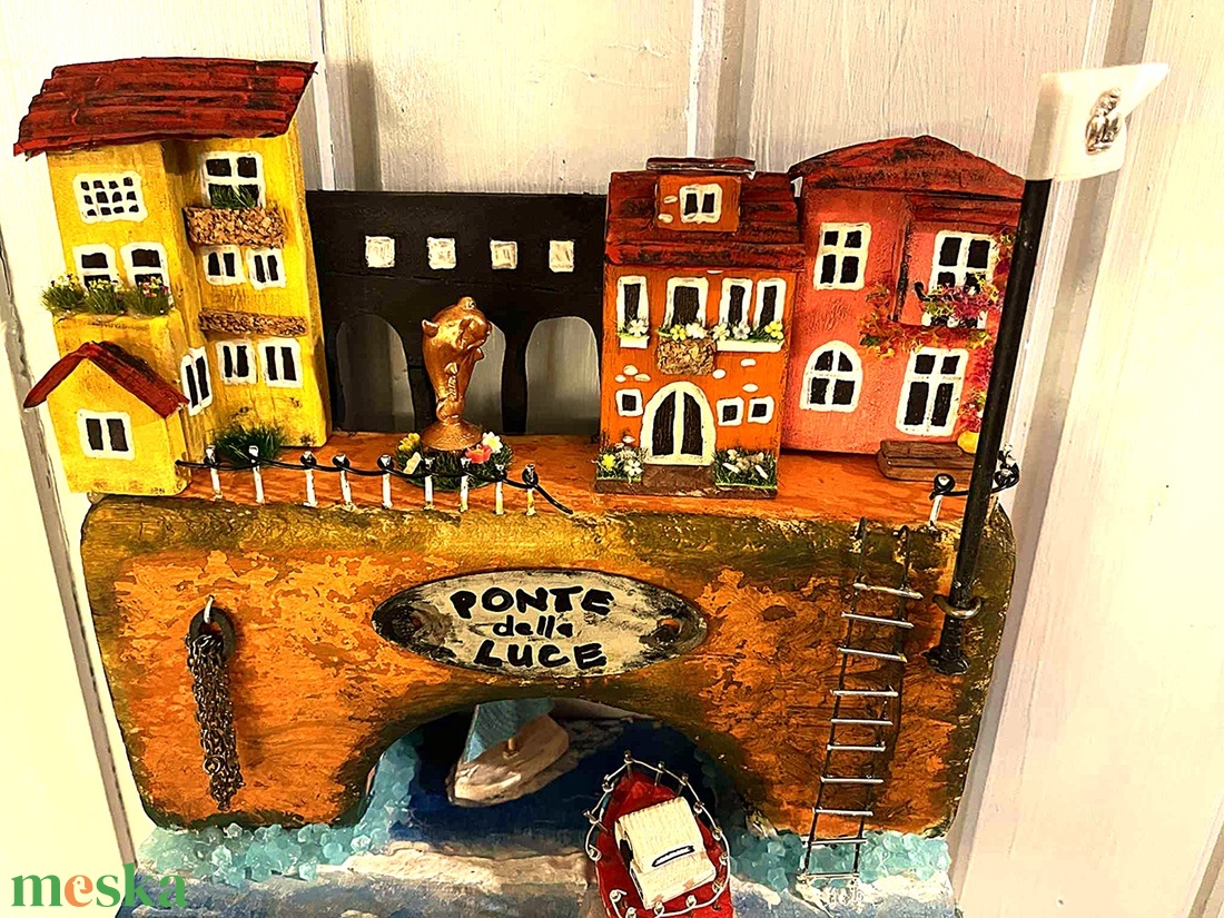 Ponte della Luce - olasz kisváros ihlette, kézműves, fali kulcstartó - otthon & életmód - dekoráció - fali és függő dekoráció - fali kulcstartó - Meska.hu Ponte della Luce - olasz kisváros ihlette, kézműves, fali kulcstartó - otthon & életmód - dekoráció - fali és függő dekoráció - fali kulcstartó - Meska.hu
