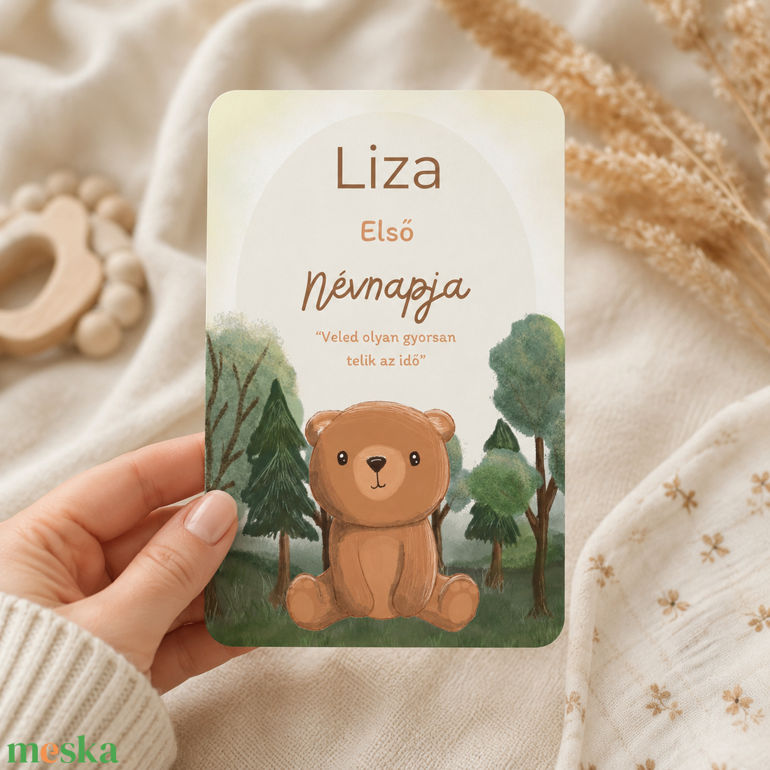 Egyedi Mérföldkő babakártya szett � névre szóló baba kellék � újszülött ajándék - Kukucskálós Erdei állatkás - baba - mama - babafotózás - baba mérföldkő kártyák - Meska.hu