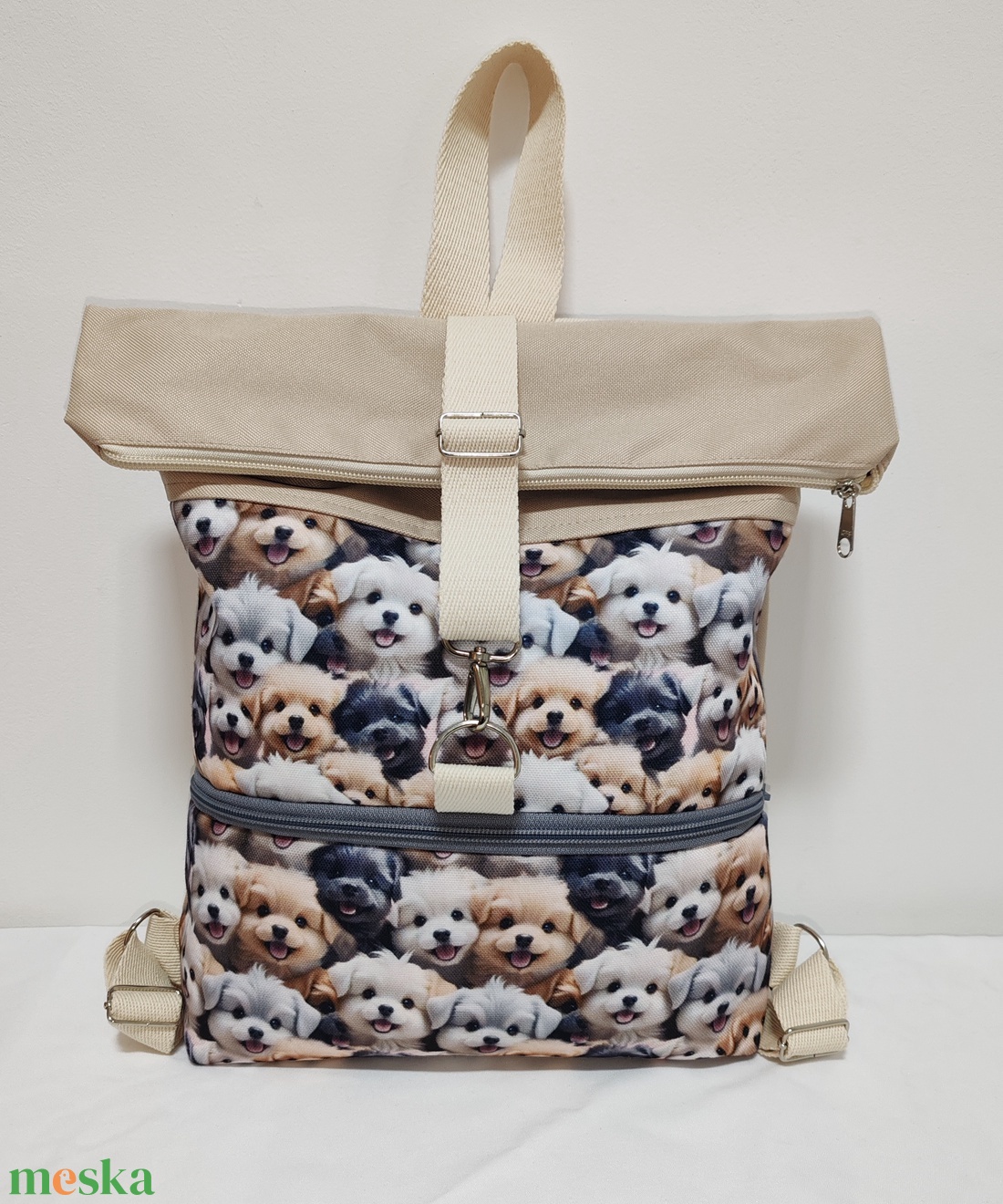 Roll-Top Hátizsák - táska & tok - hátizsák - roll top hátizsák - Meska.hu