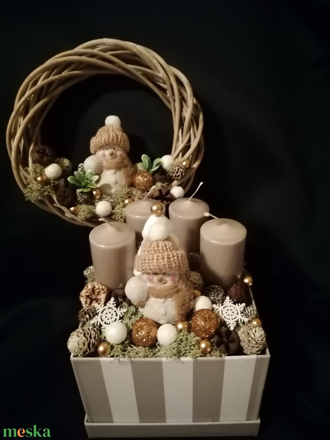 Adventi asztalidísz és ajtódísz szett /hóember/ - karácsony - adventi díszek - adventi asztaldísz - Meska.hu Adventi asztalidísz és ajtódísz szett /hóember/ - karácsony - adventi díszek - adventi asztaldísz - Meska.hu