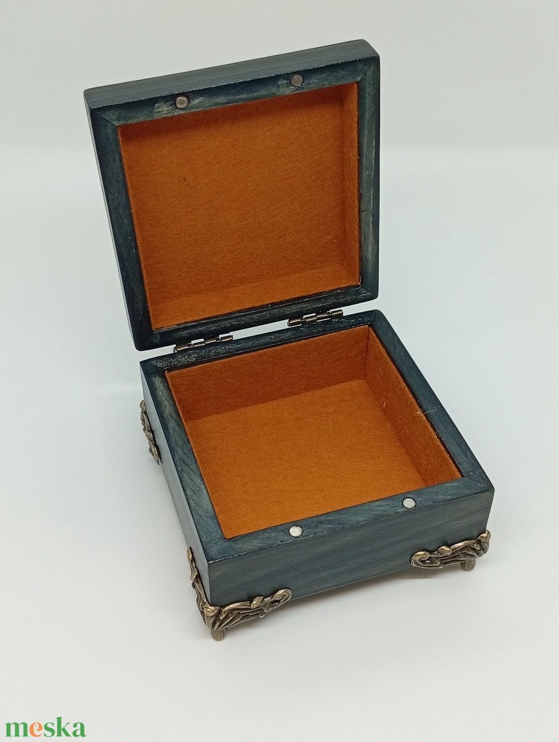 Madárkás  fa ákszerdoboz-egyedi tűzzománc betéttel  - ékszer - ékszertartó - ékszerdoboz - Meska.hu