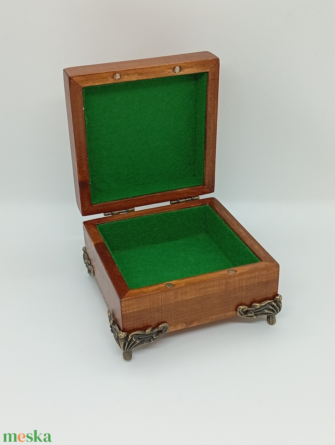 Rózsás fa ékszerdoboz-tűzzománc képpel  - ékszer - ékszertartó - ékszerdoboz - Meska.hu