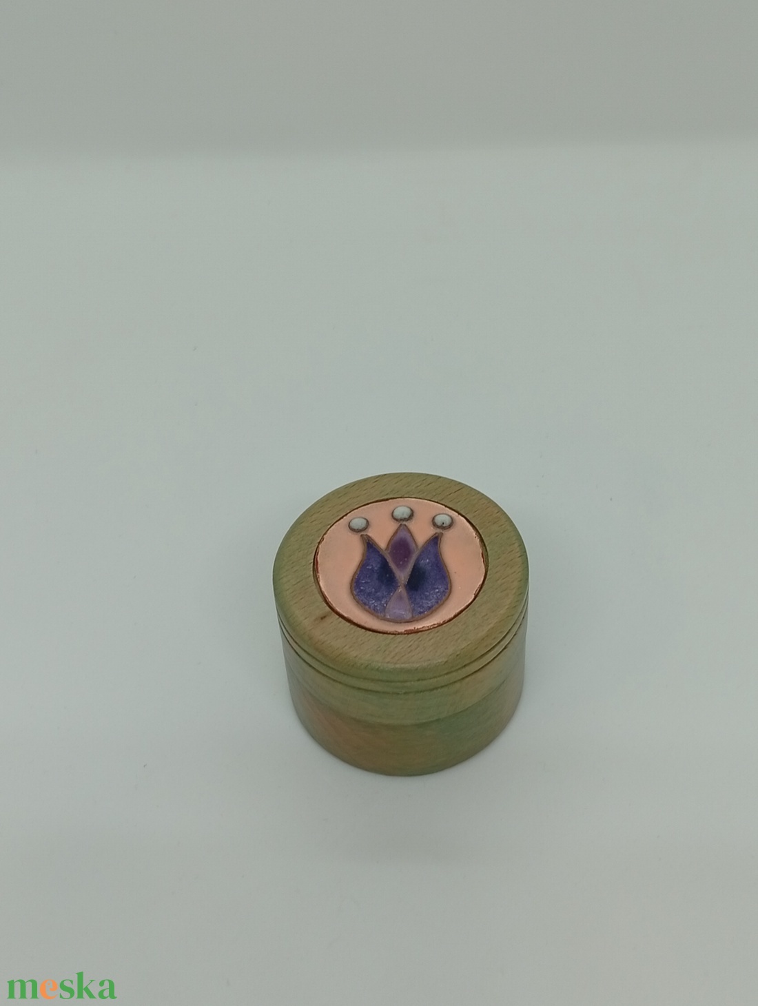 Tulipános fa  gyűrűs doboz-kézzel készített tűzzománccal - ékszer - ékszertartó - ékszerdoboz - Meska.hu