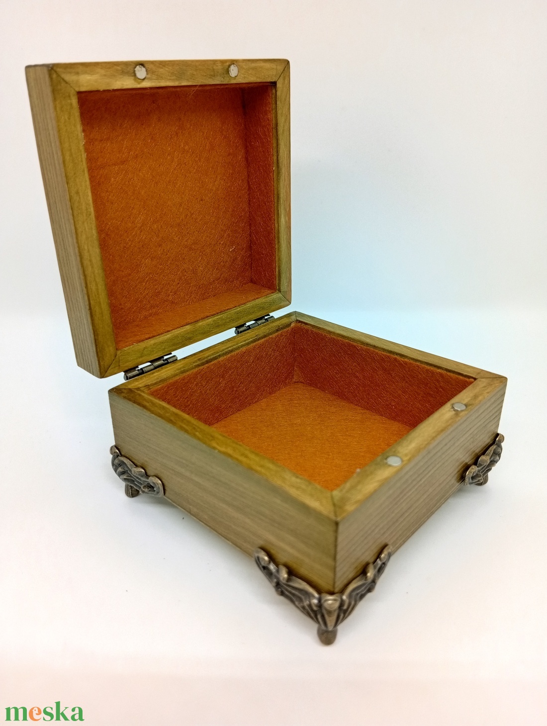 Zongorás fa  ékszerdoboz-tűzzománc betéttel  - ékszer - ékszertartó - ékszerdoboz - Meska.hu