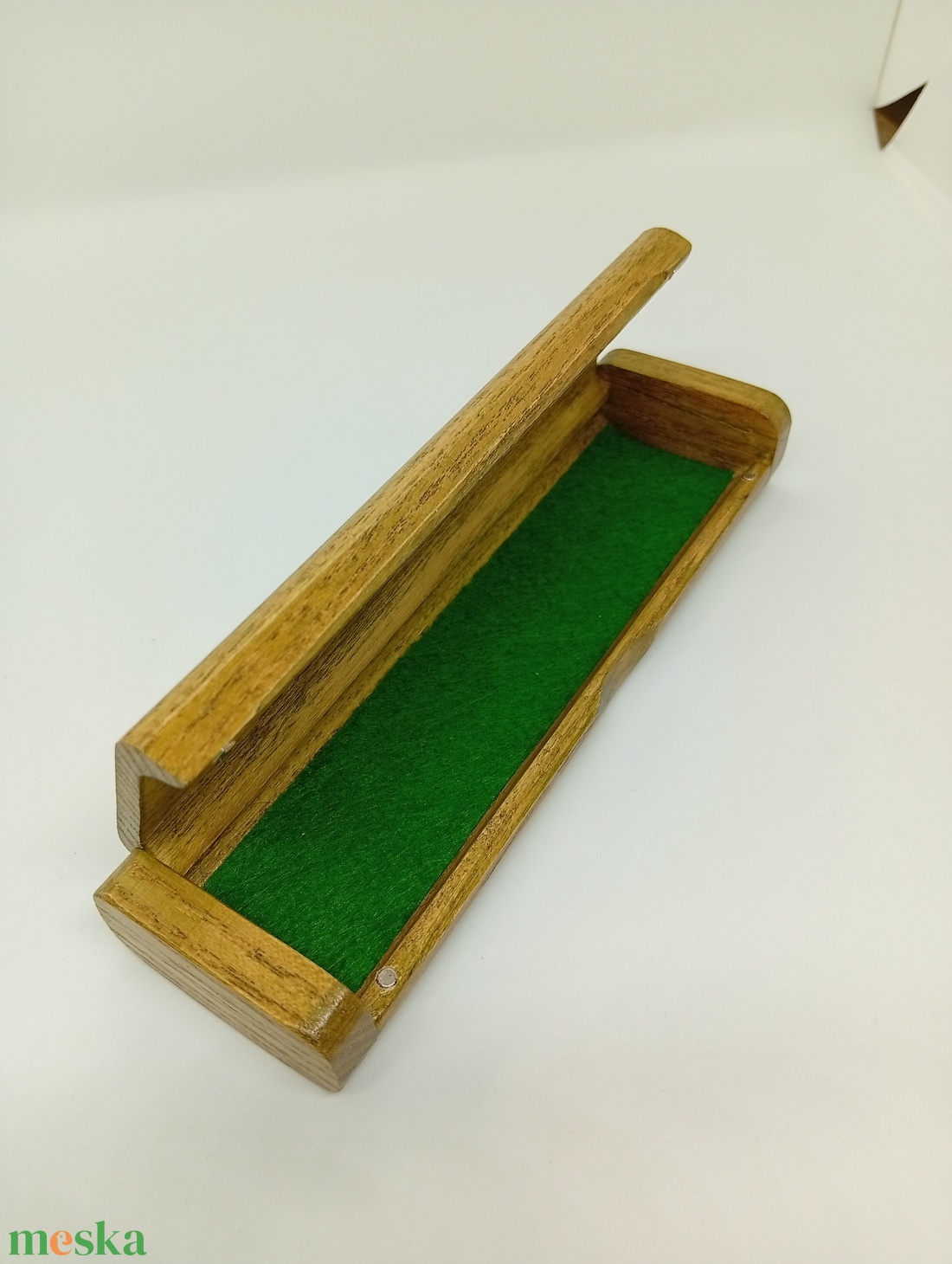 Tölgyfa tolltartó -virág tűzzománc betéttel  - otthon & életmód - papír, írószer - tolltartó & ceruzatekercs - Meska.hu