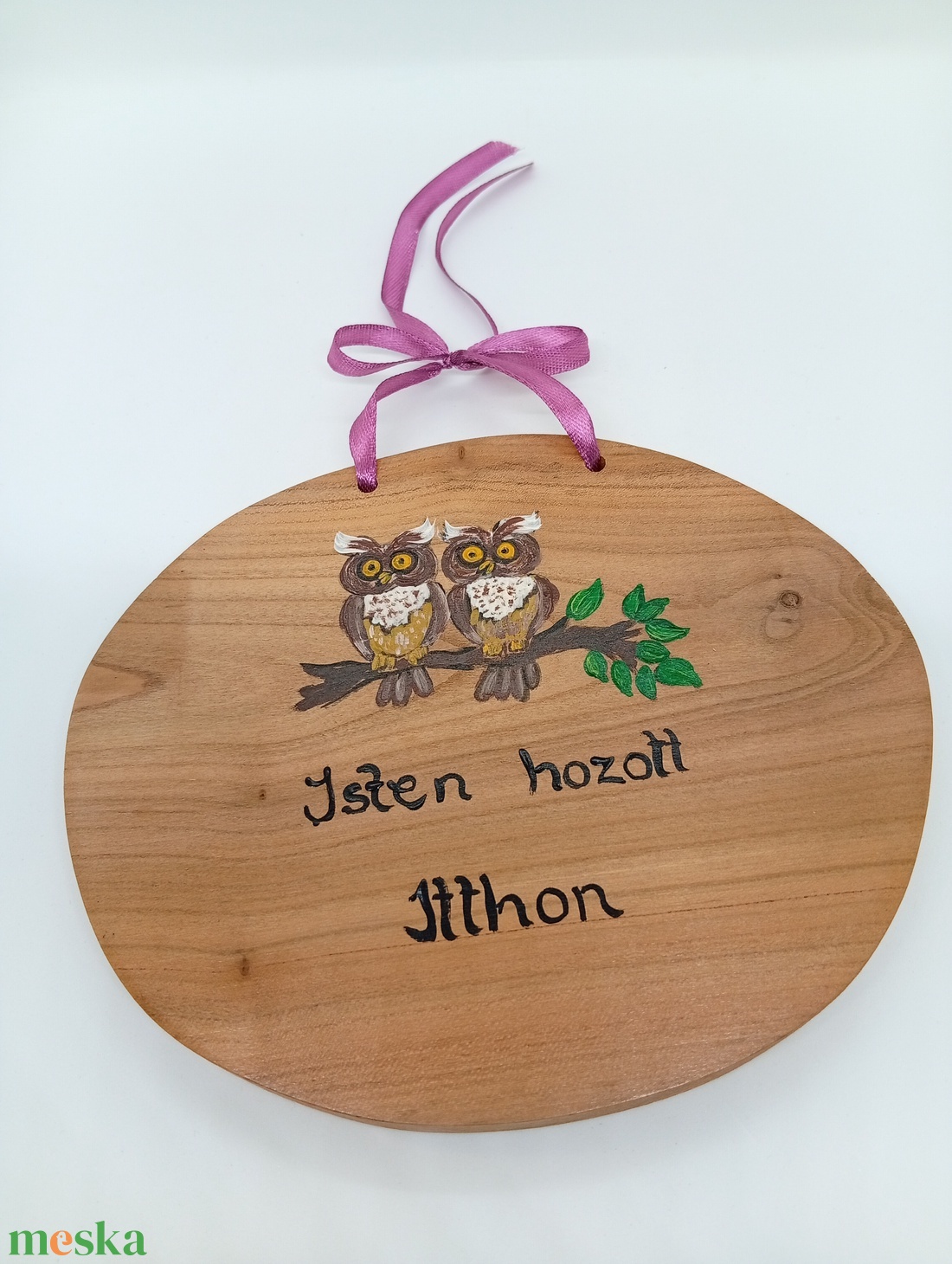 Bagolypár fa  kopogtató ajtótábla - otthon & életmód - dekoráció - kép & falikép - táblakép - Meska.hu