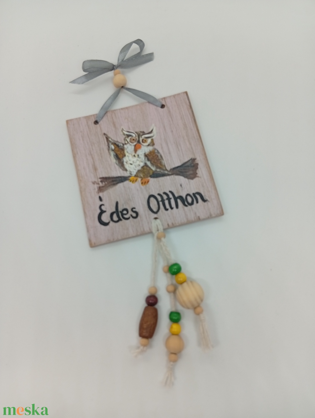 Bagoly kopogtató-ajtótábla fából - otthon & életmód - dekoráció - kép & falikép - táblakép - Meska.hu