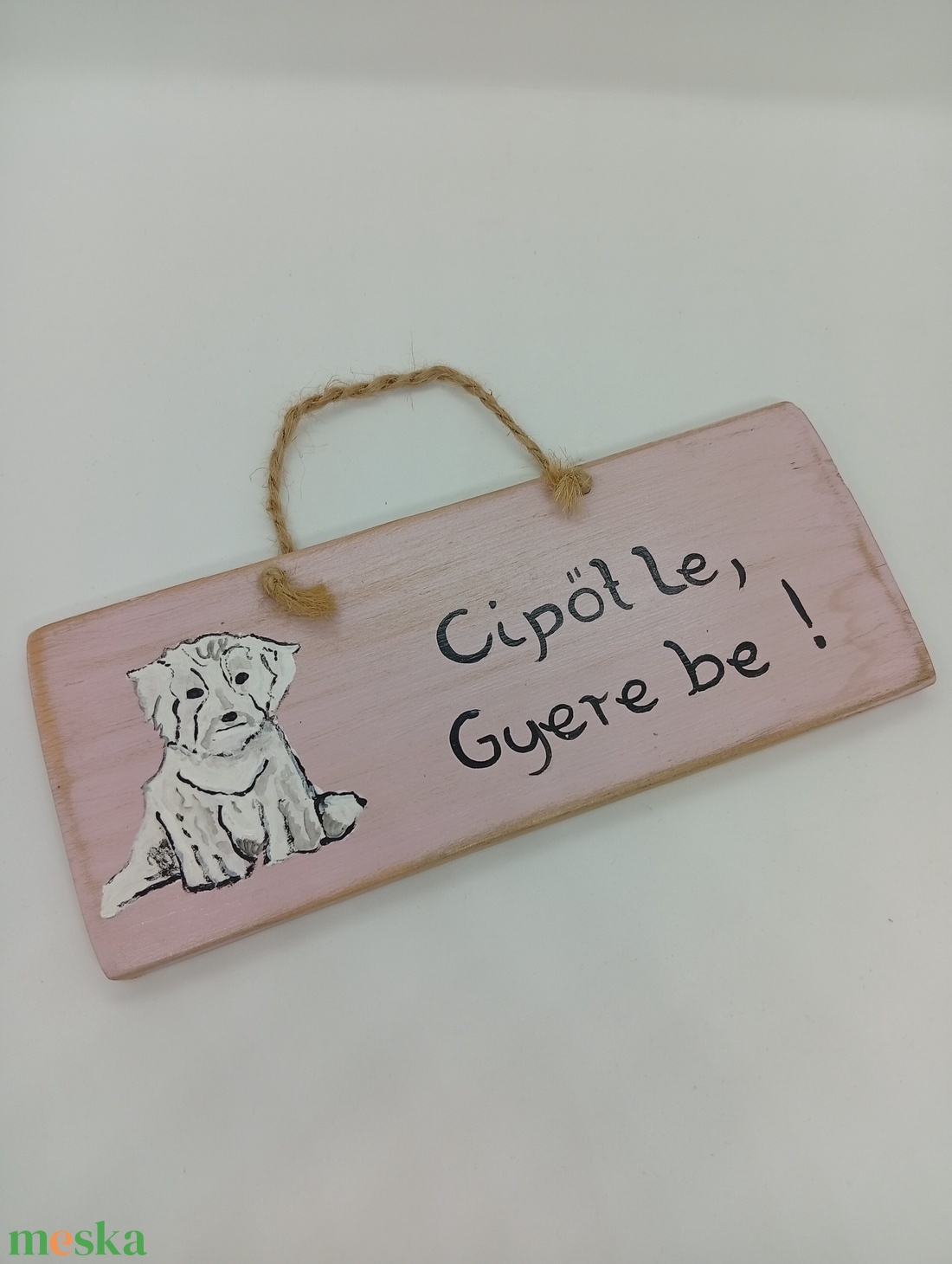 Kutyás kopogtató-fa tábla - otthon & életmód - dekoráció - kép & falikép - táblakép - Meska.hu